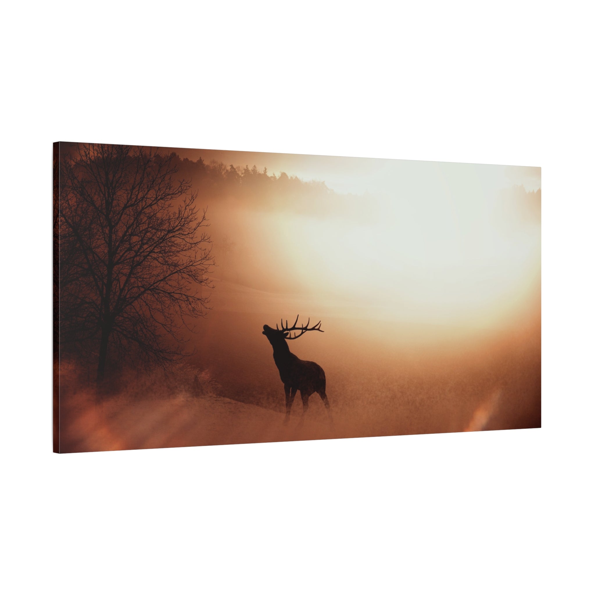 canvas-print-elk-in-forest-nature-home-decor-animal-wall-art-wildlife-decor-matte-stretched-canvas
