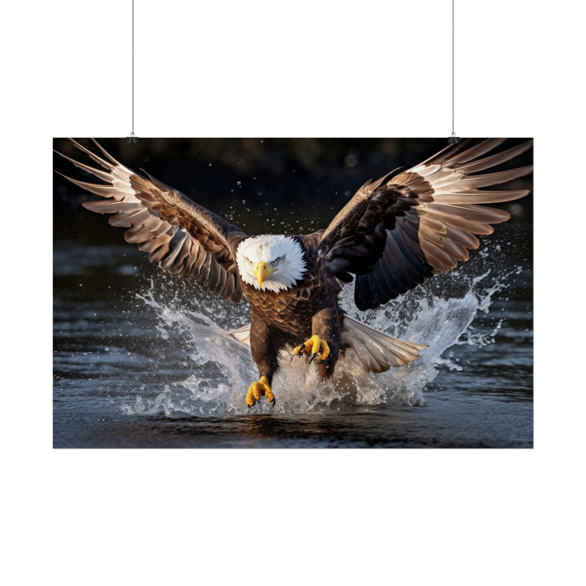 hunting-eagle-fine-art-poster-print-home-decor-wildlife-art-bird-lover-gift-living-room-decoration-eagle-decor
