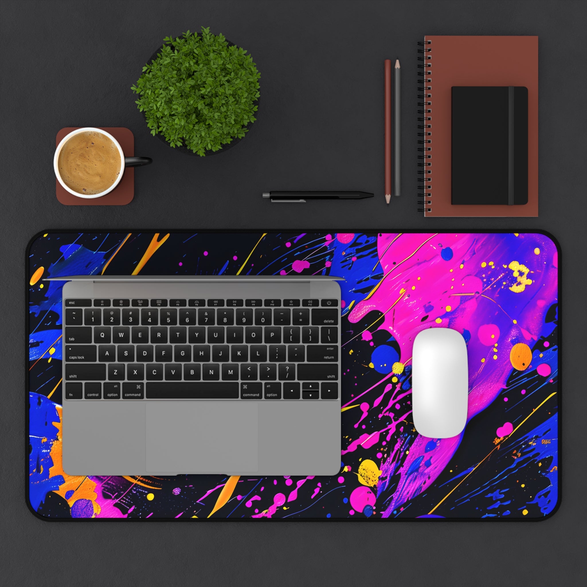 neon-abstract-paint-splatter-desk-mat-navy-pink-large-gaming-mouse-pad-colorful-work-from-home-desk-accessory-desk-blotter-1