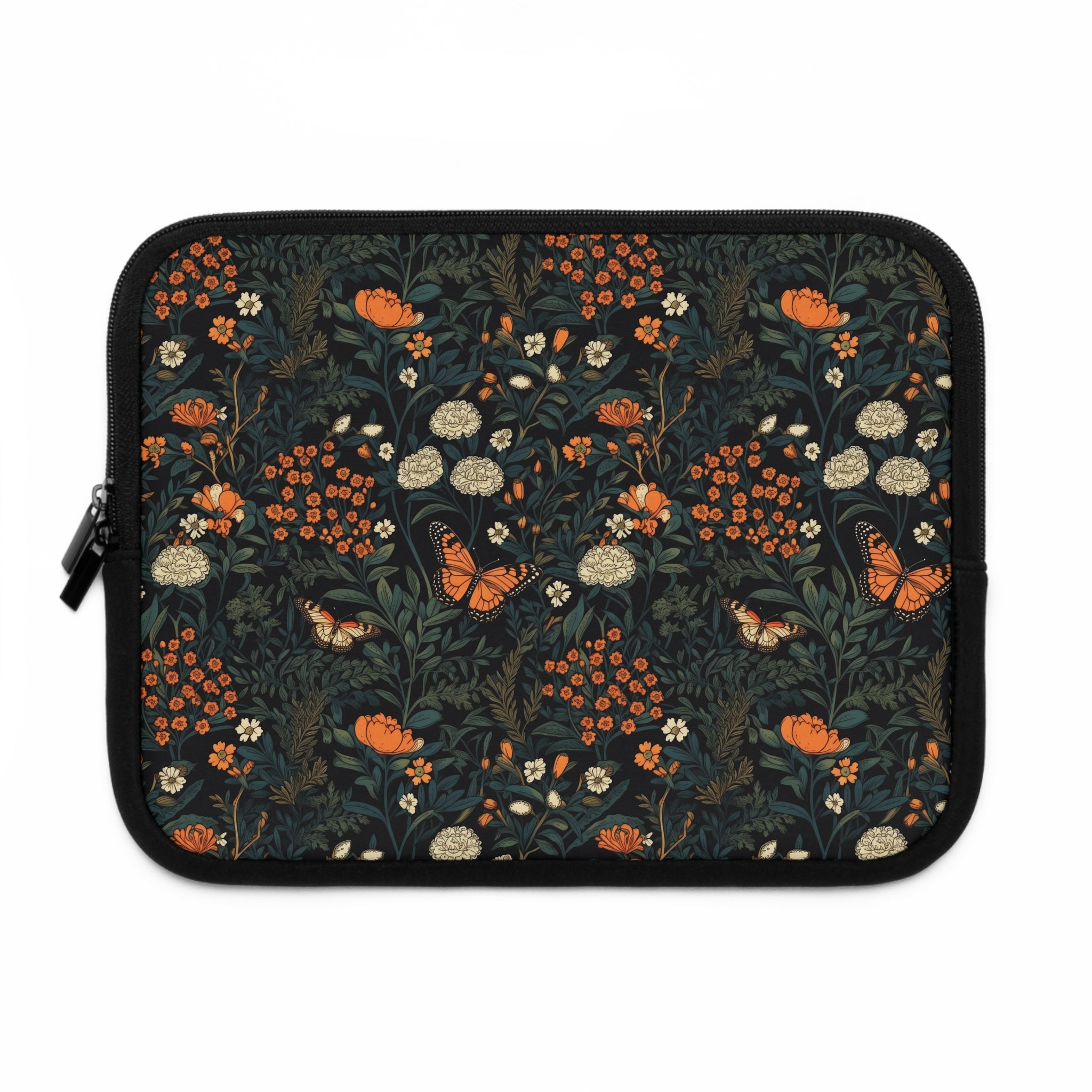 laptop-sleeve-cottagecore-dark-flowers-butterfly-sleeve-macbook-air-sleeve-floral-computer-bag-tech-case-tablet-cover-laptop