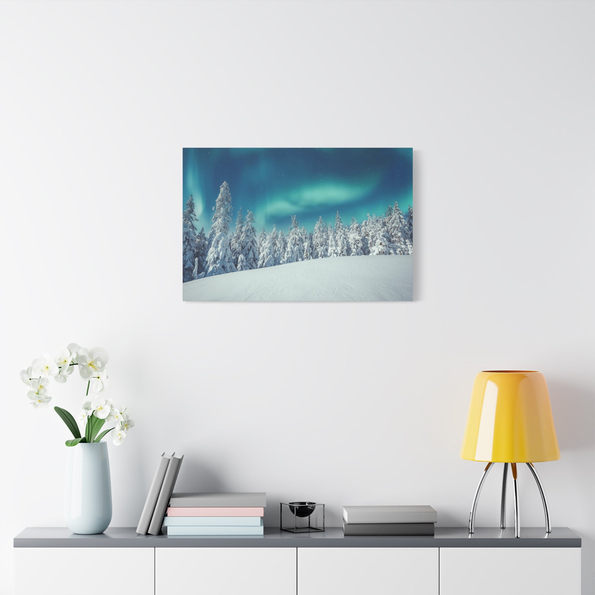 winter-canvas-wall-art-print-winter-tree-aurora-borealis-winter-decor-matte-canvas