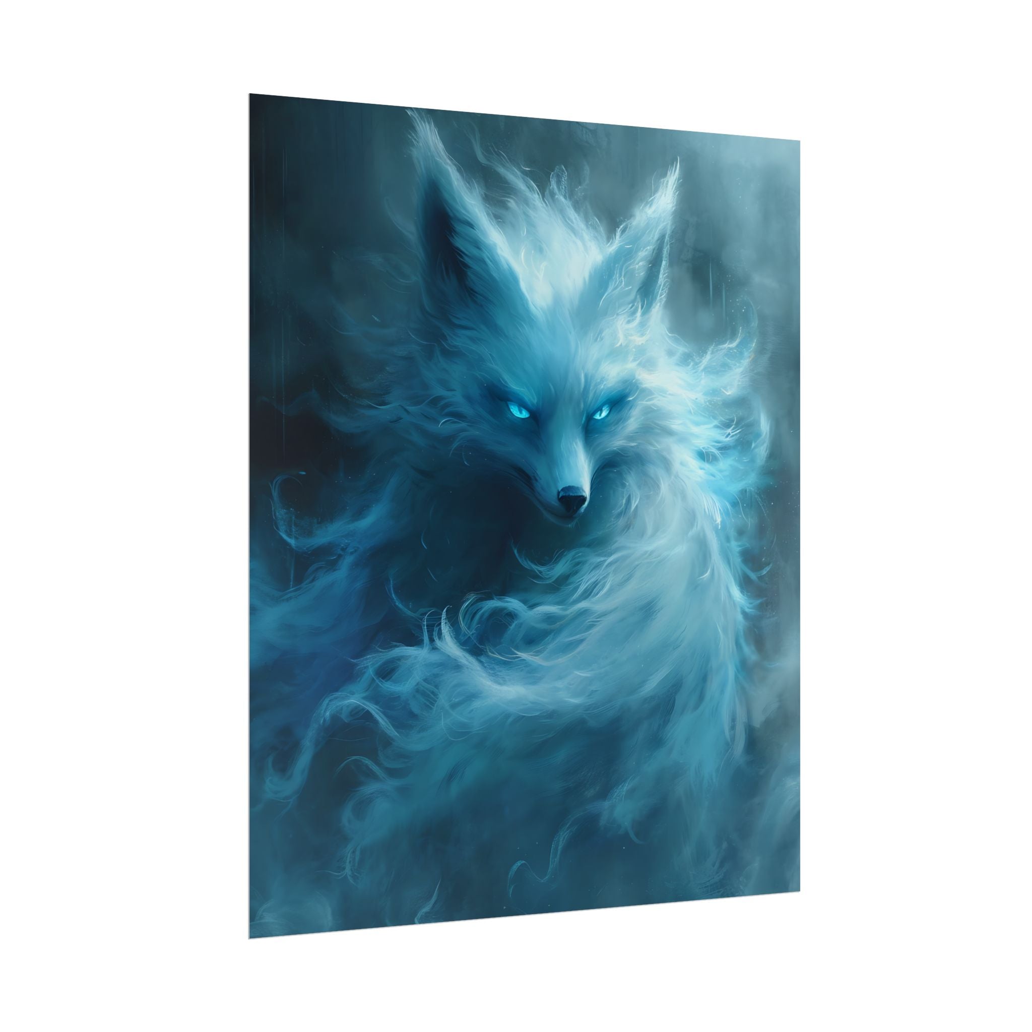 arctic-white-snow-fox-poster-print-fantasy-decor-wildlife-wall-art-home-decor-animal-lover-gift-anime-fantasy-gift