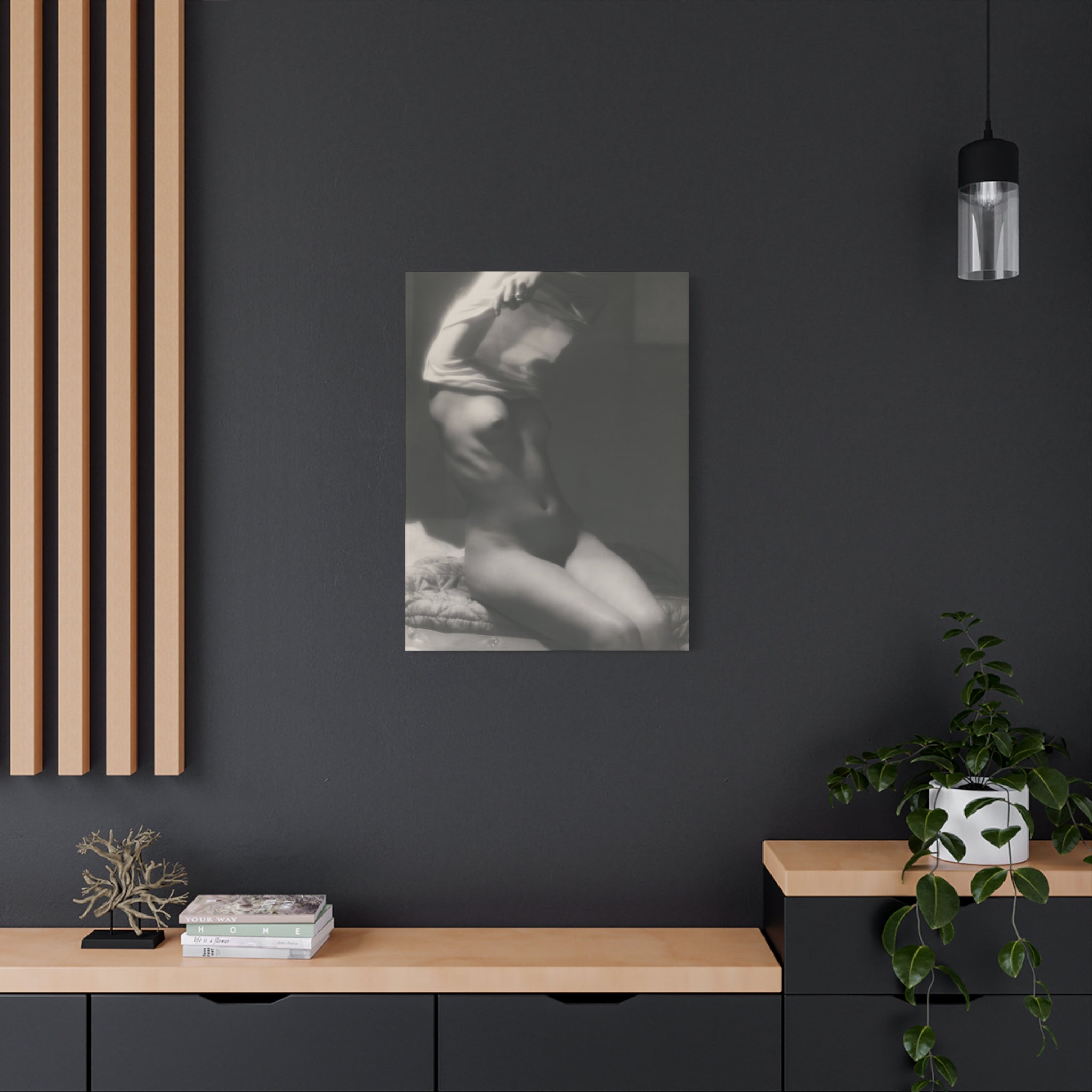 canvas-print-vor-dem-schlafen-gehen-by-michael-heumuller-black-and-white-photography-nude-art-wall-decor-stretched-canvas-art
