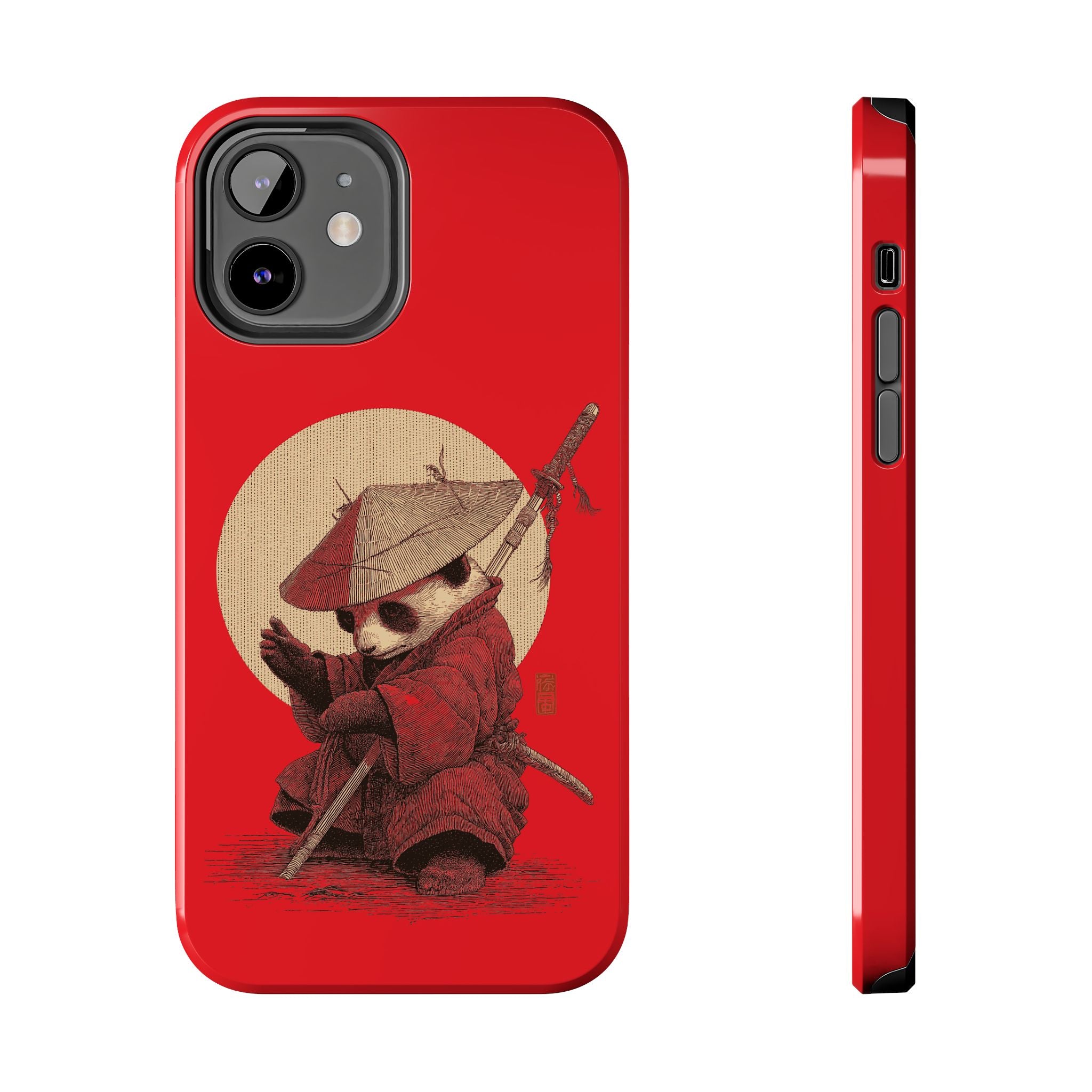 japanese-samurai-panda-iphone-tough-case-kawaii-animal-phone-cover-protective-phone-cover-japandi-art-iphone-case