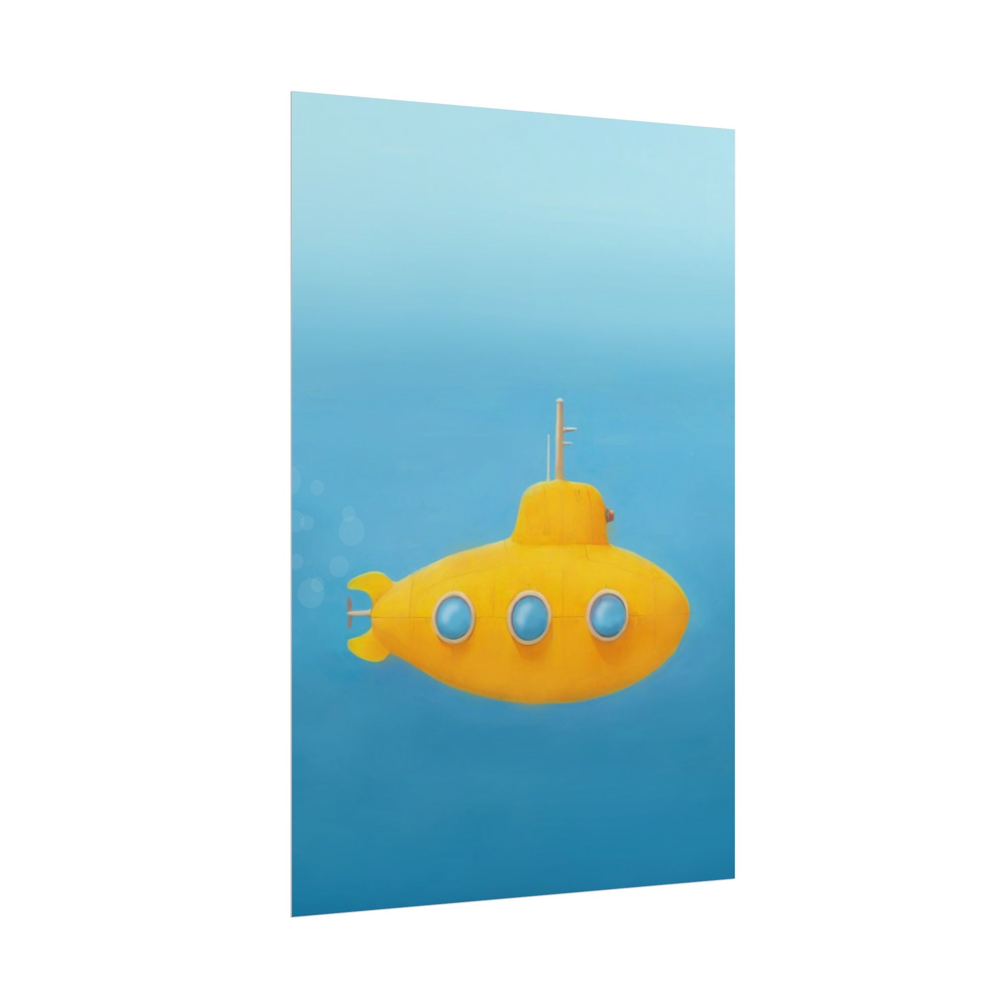 yellow-submarine-nursery-poster-art-fine-art-poster-wall-art-submarine-print-yellow-nursery-decor-gender-neutral-nursery