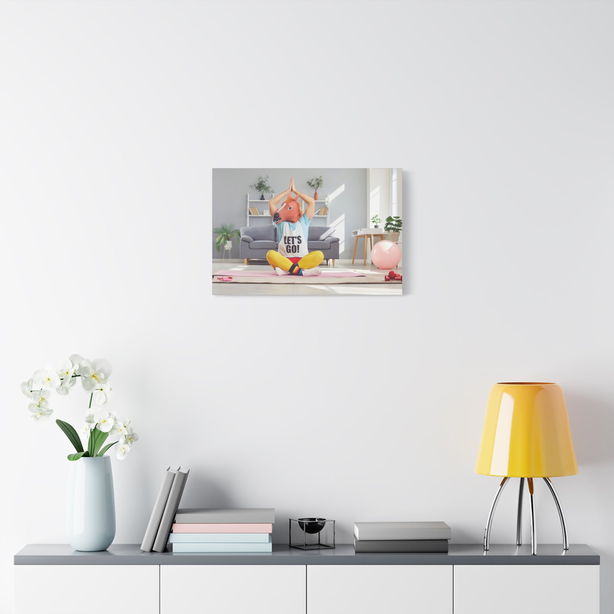 yoga-canvas-funny-horse-mask-matte-wall-art-stretched-decoration-home-decor-gift-poster-print-artwork