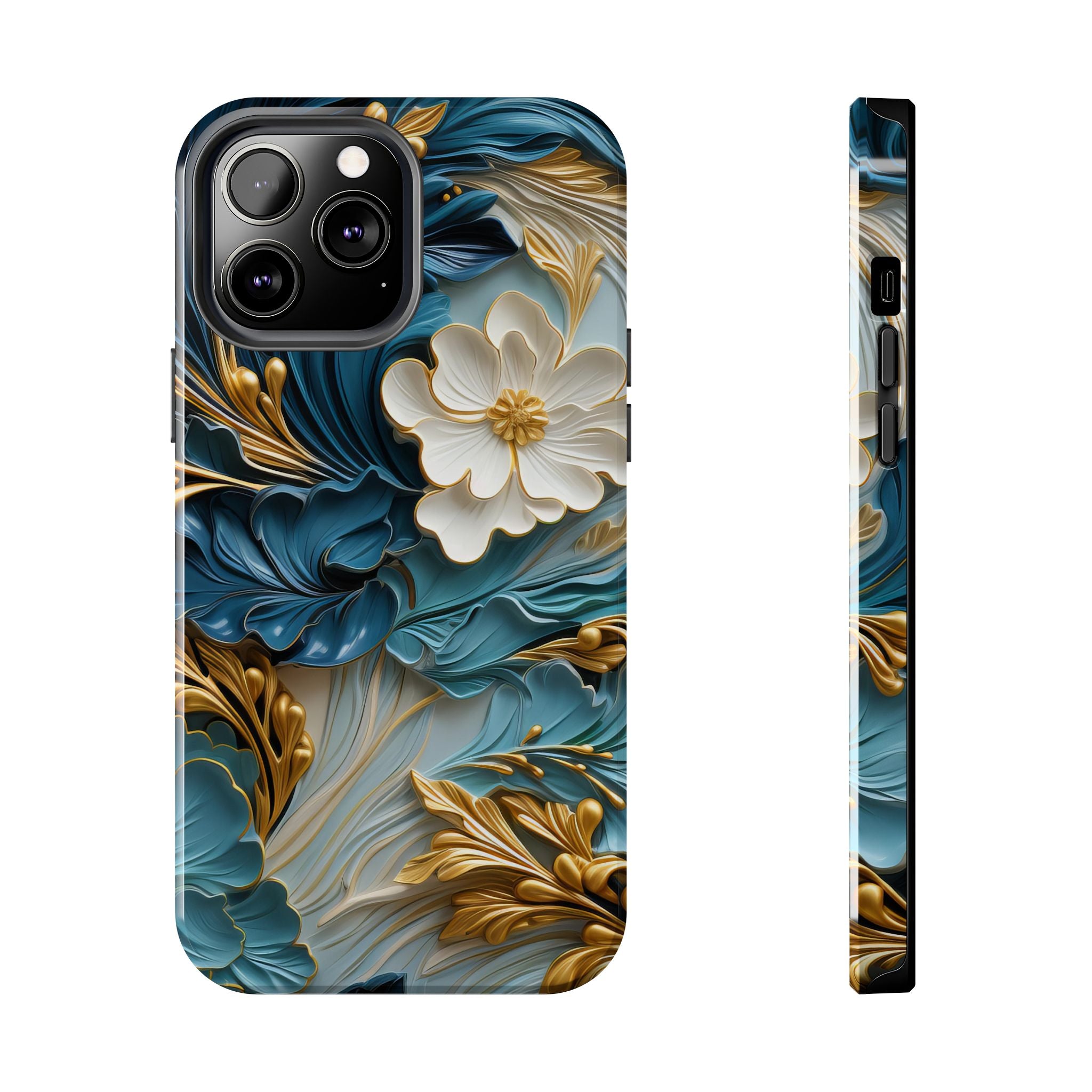 textured-art-nouveau-floral-tough-phone-case-cottagecore-iphone-case-unique-floral-phone-cover-vintage-style-iphone-case-prot