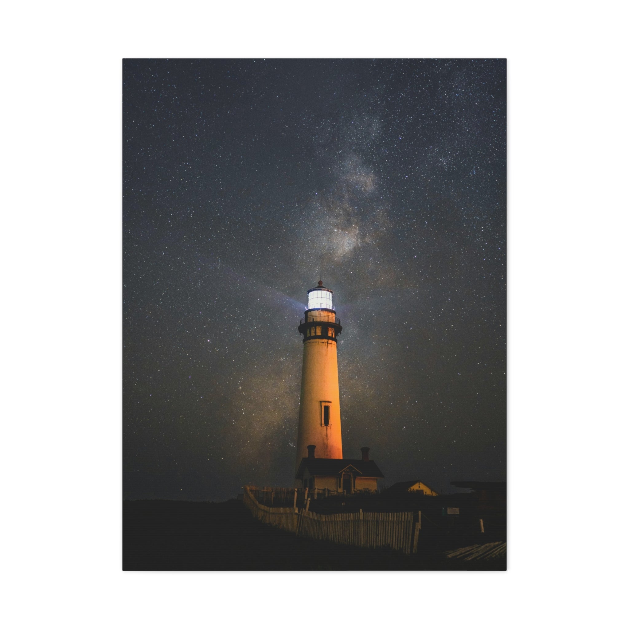 canvas-print-lighthouse-on-rock-matte-canvas-stretched-1-25-inch-coastal-wall-art-nautical-decor-beach-house-decoration-seasi