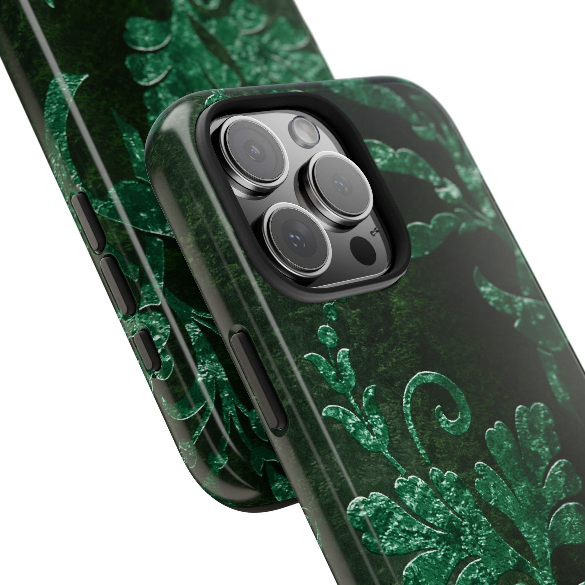 embossed-emerald-velvet-tough-phone-case-protective-iphone-cover-heavy-duty-phone-case-rugged-phone-case-durable-smartphone-c