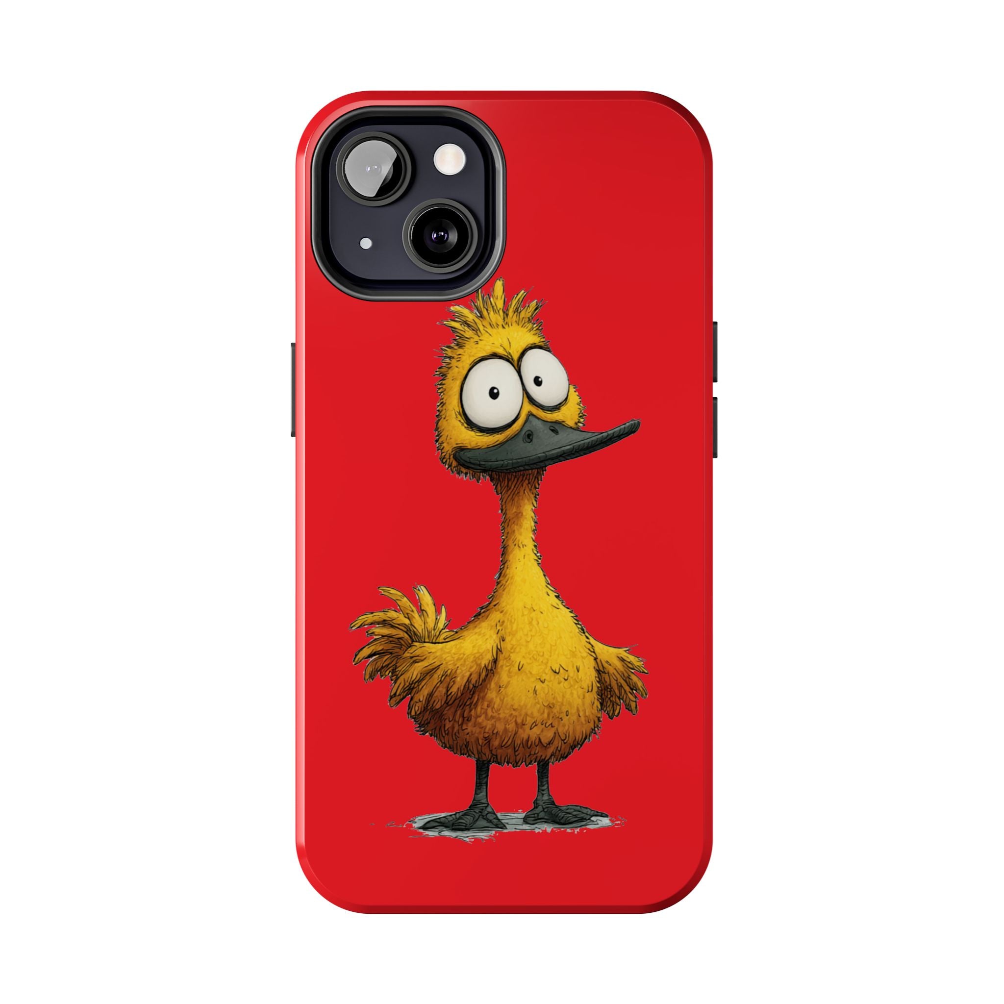 Quirky Funny Duck iPhone Tough Case - Kawaii Animal Phone Cover - Protective Phone Cover - Yellow iPhone Case