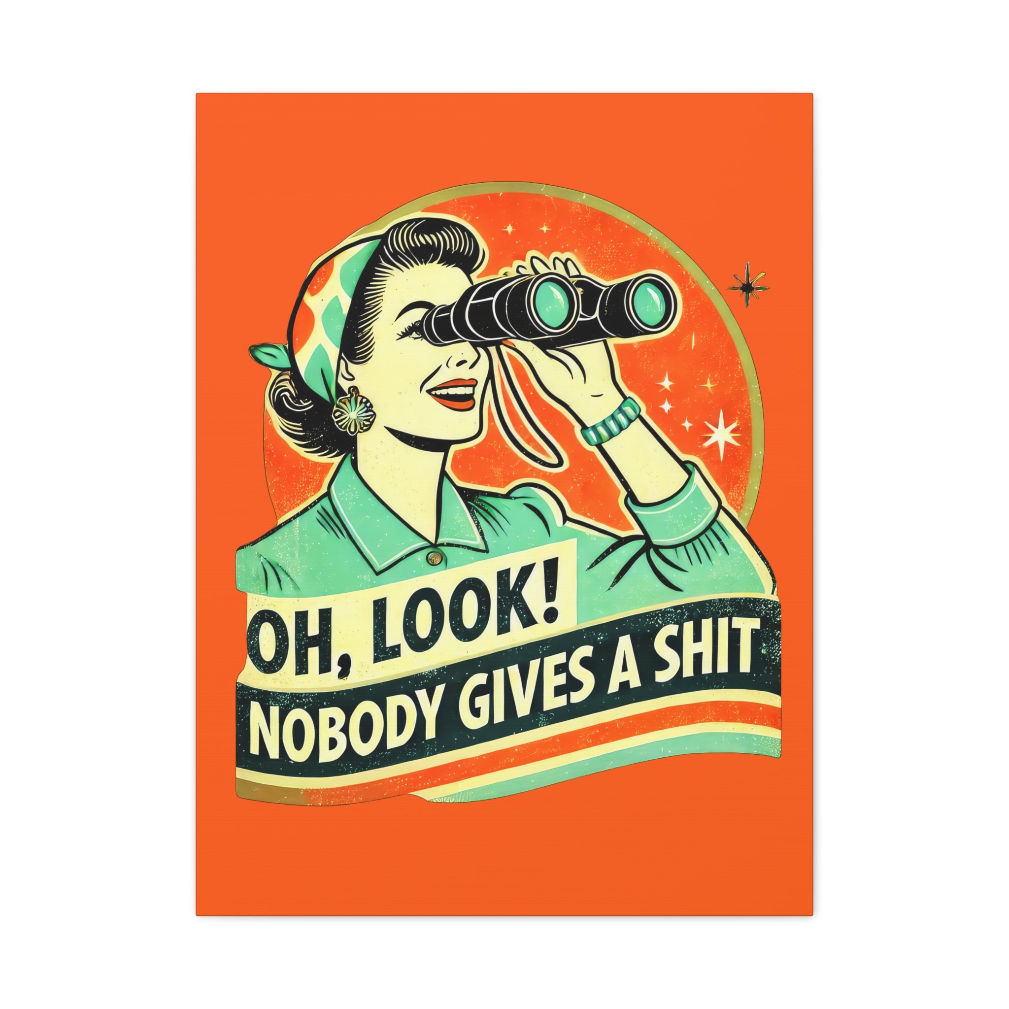 canvas-wall-art-funny-retro-woman-humorous-home-decor-matte-stretched-print-gift-for-her-vintage-style-poster-unique-wall