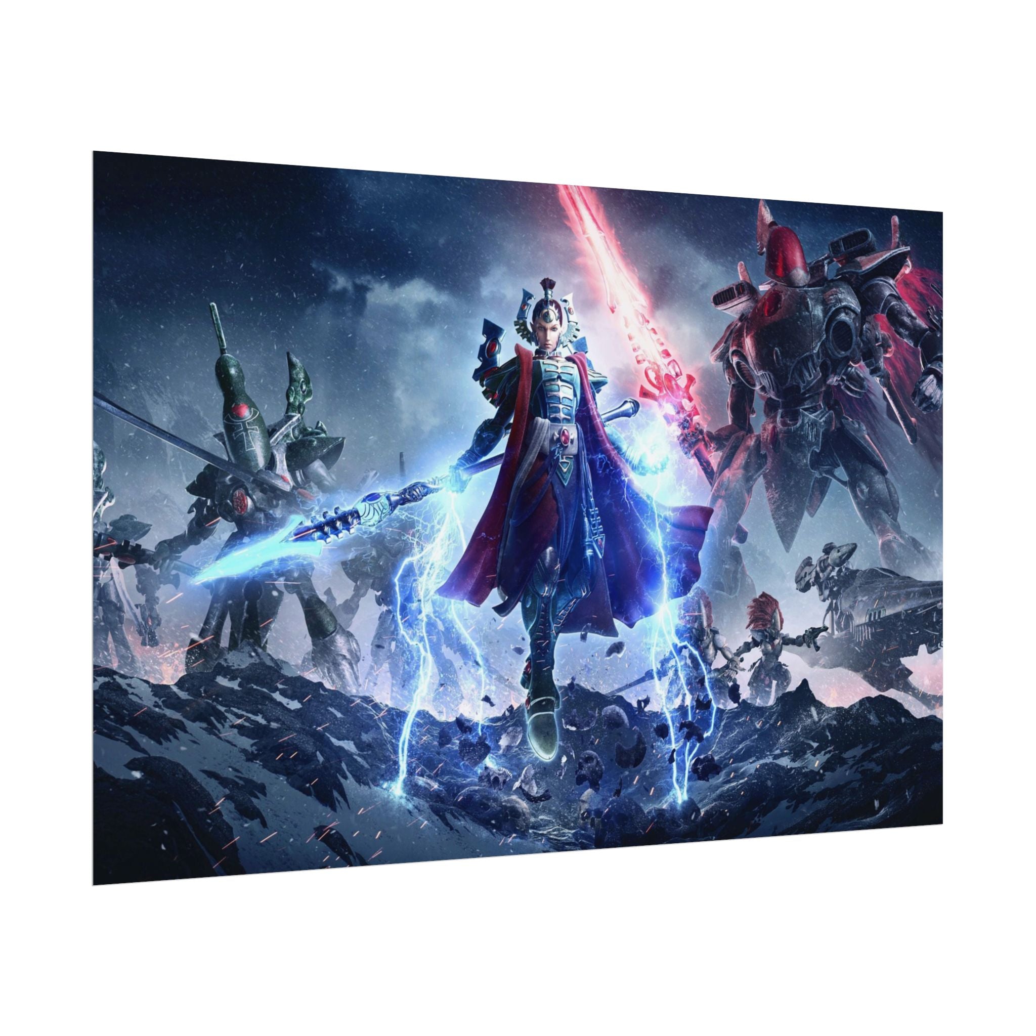 Warhammer 40K Dawn of War Poster Print — Rolled Wall Art for Gamers & Collectors, Space Marine Wall Art, Gaming Room Decor