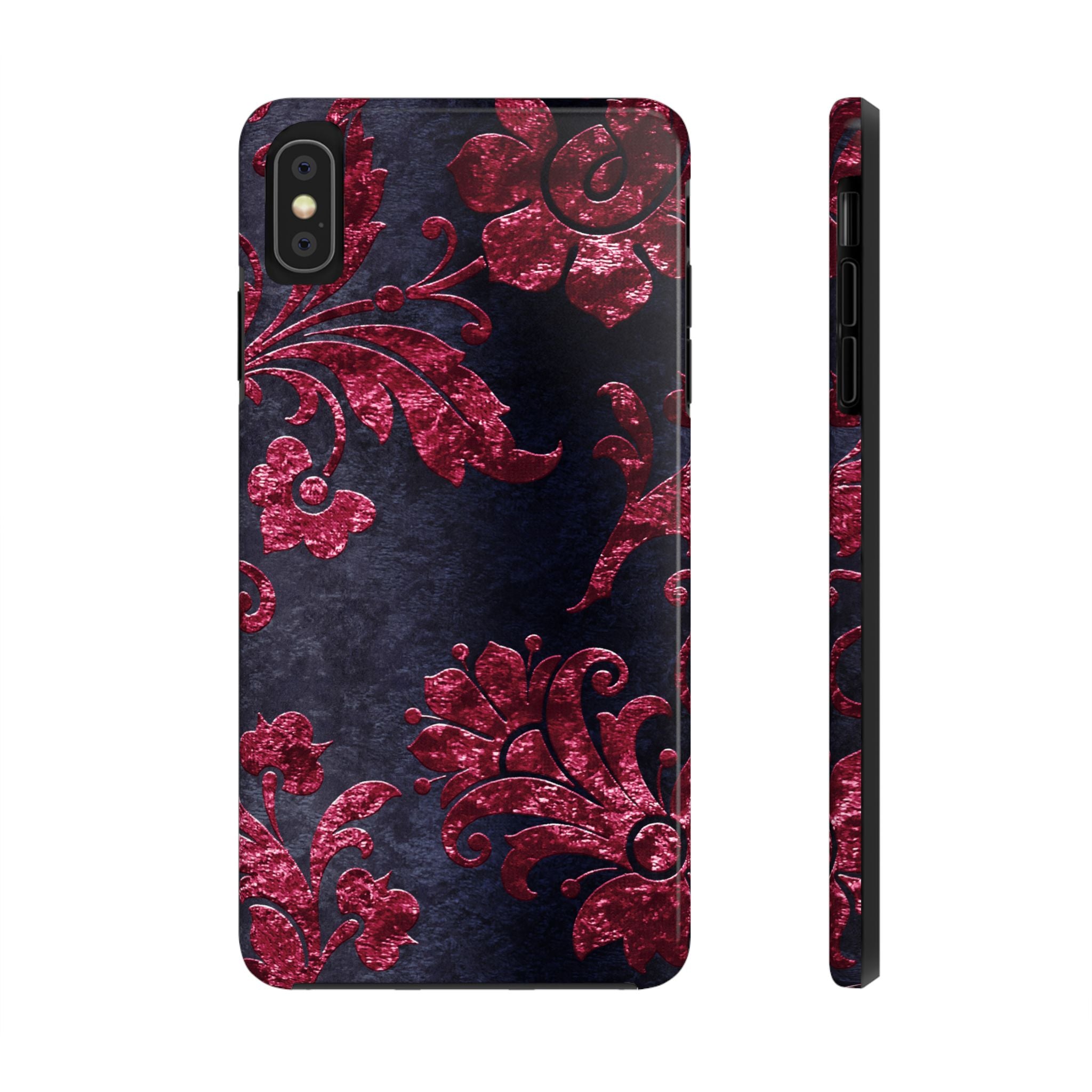 embossed-burgundy-velvet-tough-iphone-case-protective-iphone-cover-heavy-duty-iphone-case-rugged-phone-case-durable-smartphon