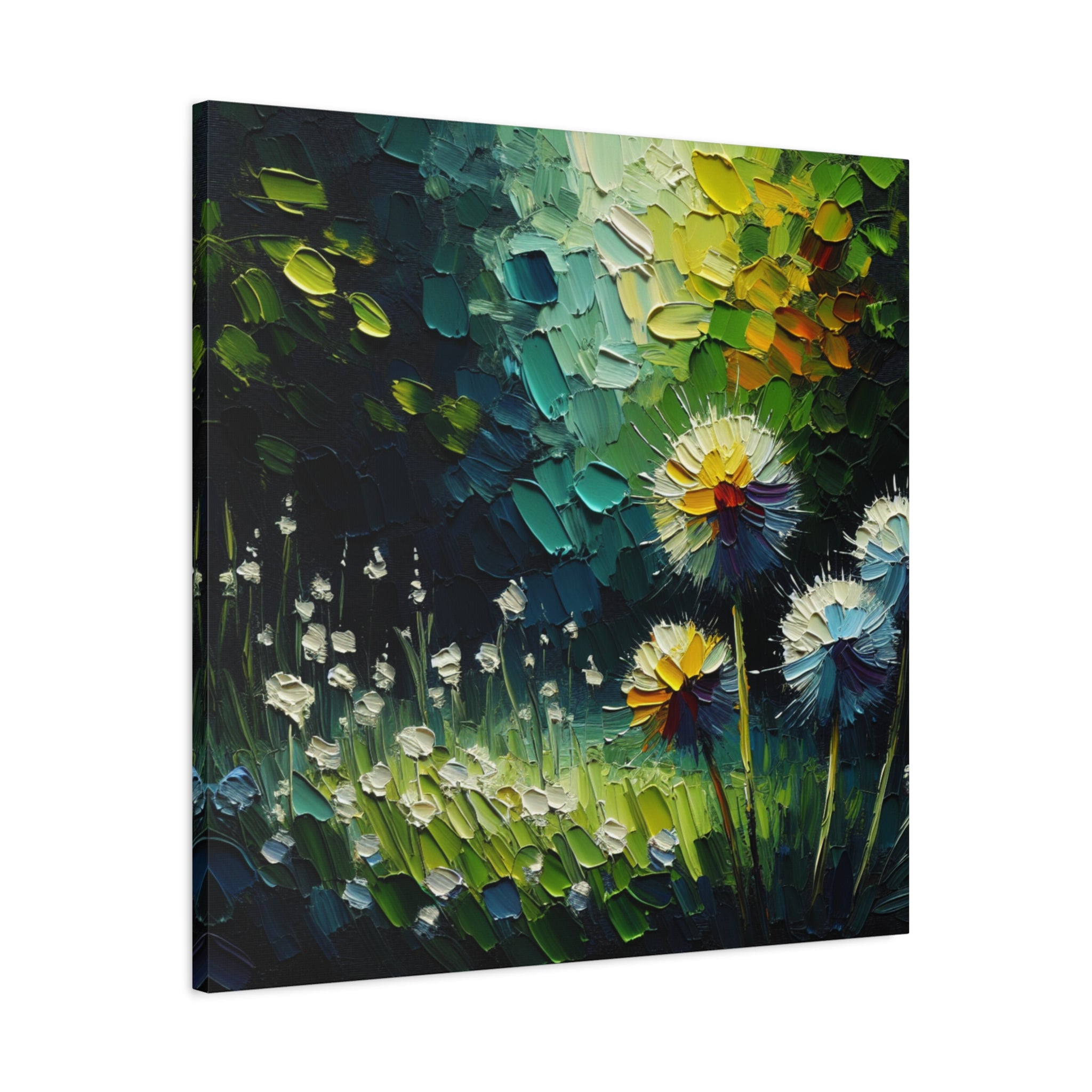 canvas-print-impasto-dandelion-wall-art-matte-canvas-oil-painting-stretched-wall-art-home-decor-floral-print-gift-for-nature-