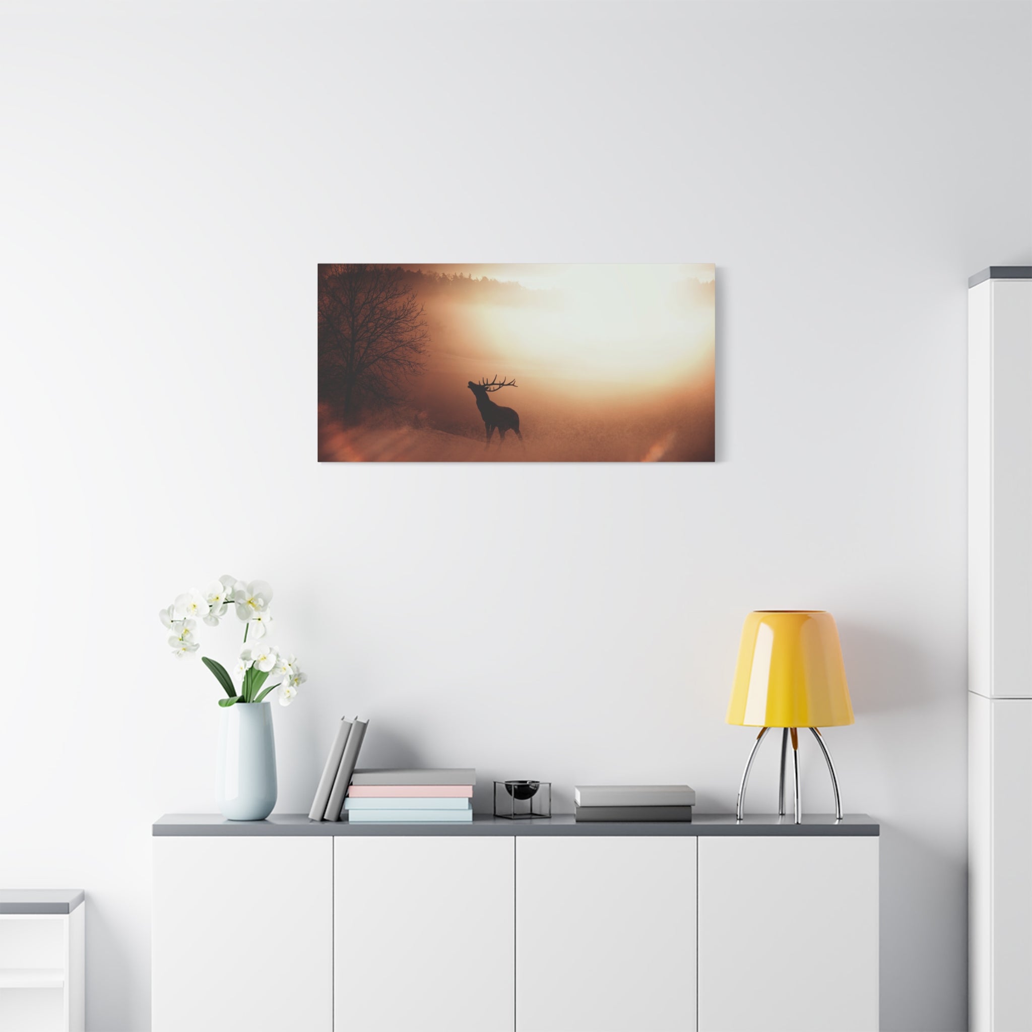 canvas-print-elk-in-forest-nature-home-decor-animal-wall-art-wildlife-decor-matte-stretched-canvas