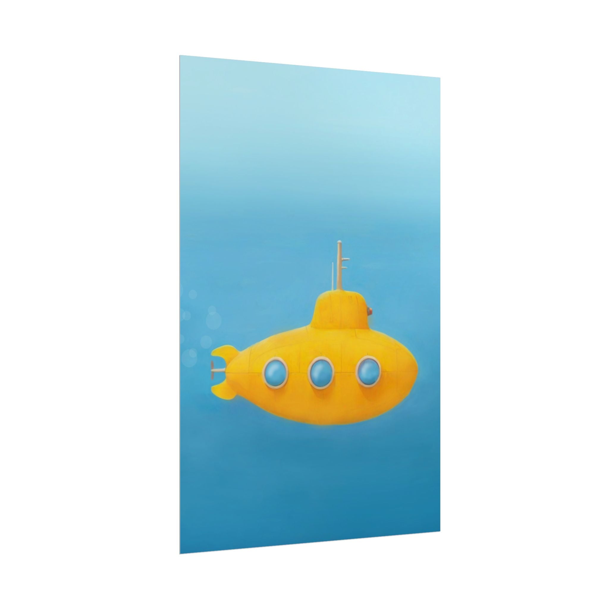 yellow-submarine-nursery-poster-art-fine-art-poster-wall-art-submarine-print-yellow-nursery-decor-gender-neutral-nursery