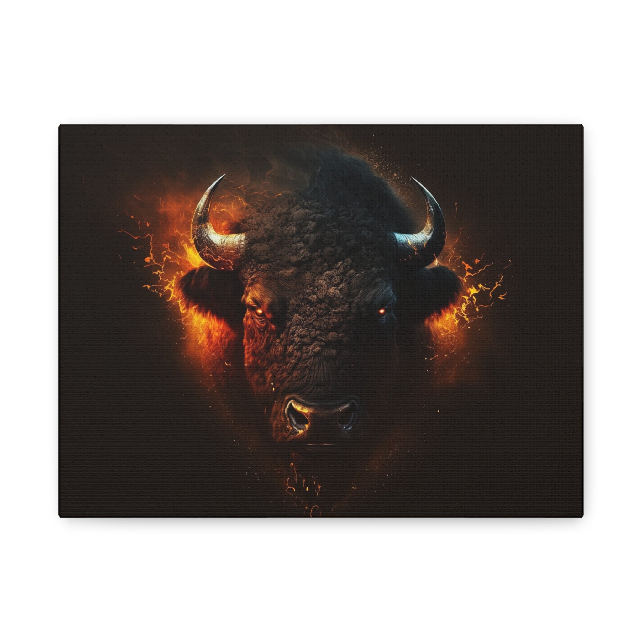 canvas-print-bison-art-wall-decor-buffalo-gift-wildlife-home-decoration-western-bison-painting-nature-lover-gift-farm-house-w
