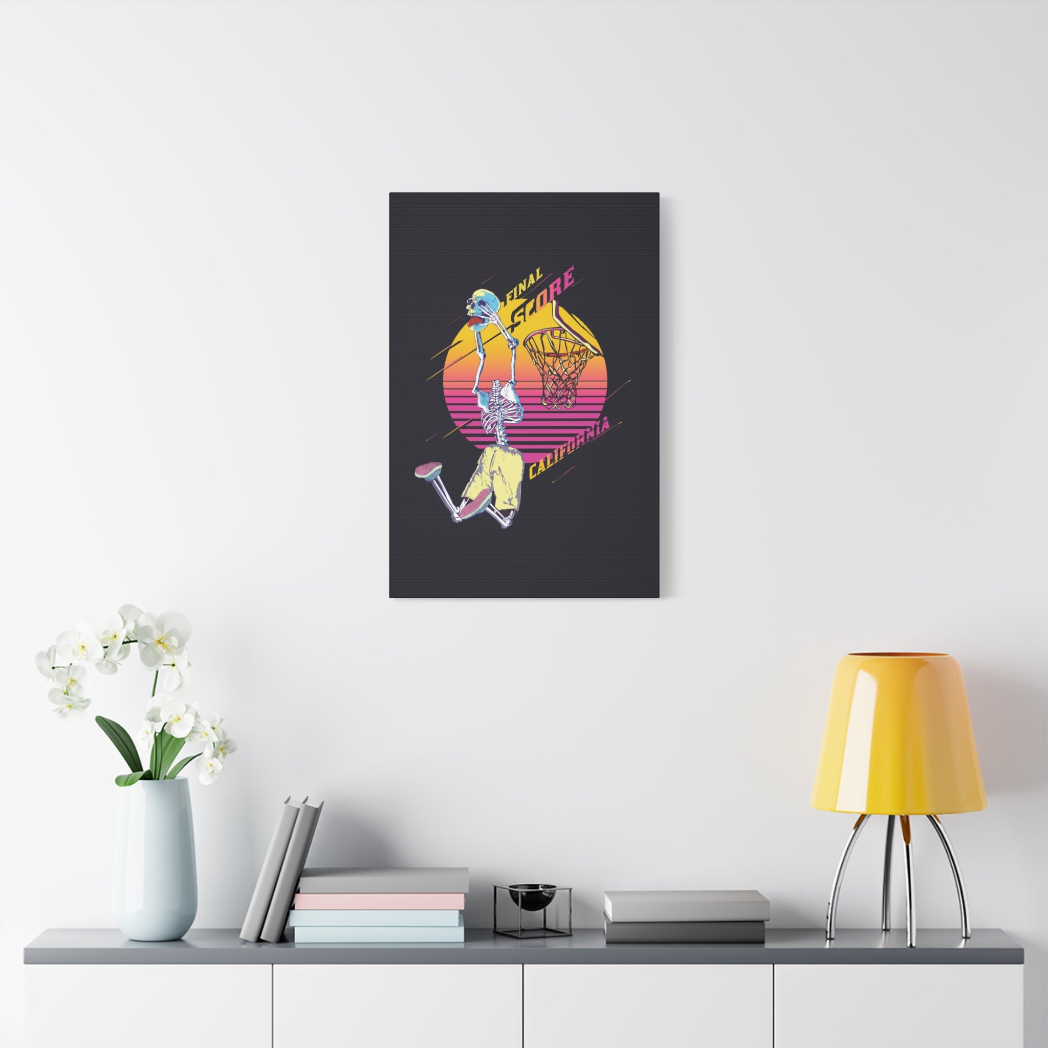 california-basketball-canvas-wall-art-basketball-prints-skull-art-retro-basketball-decor-basketball-home-wall-decor-housewarm