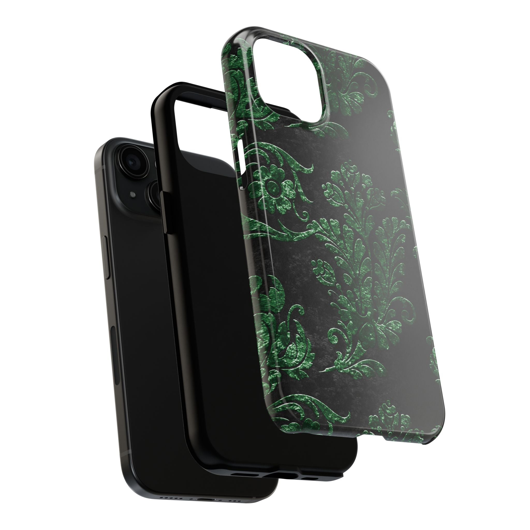 embossed-emerald-velvet-tough-iphone-case-protective-iphone-cover-heavy-duty-iphone-case-rugged-phone-case-durable-smartphone