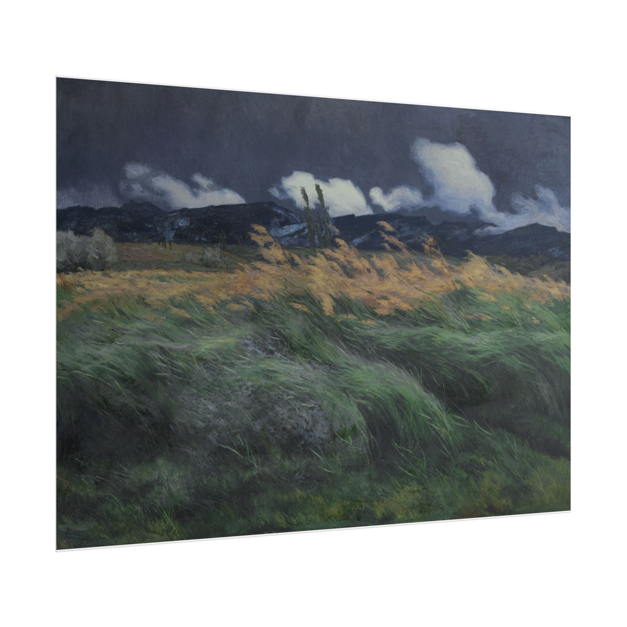 Louis Patru Poster Print, Fields Art Print, Fields Landscape Painting, Rustic Canvas Wall Art, Farmhouse Wall Decor, Landscape Print