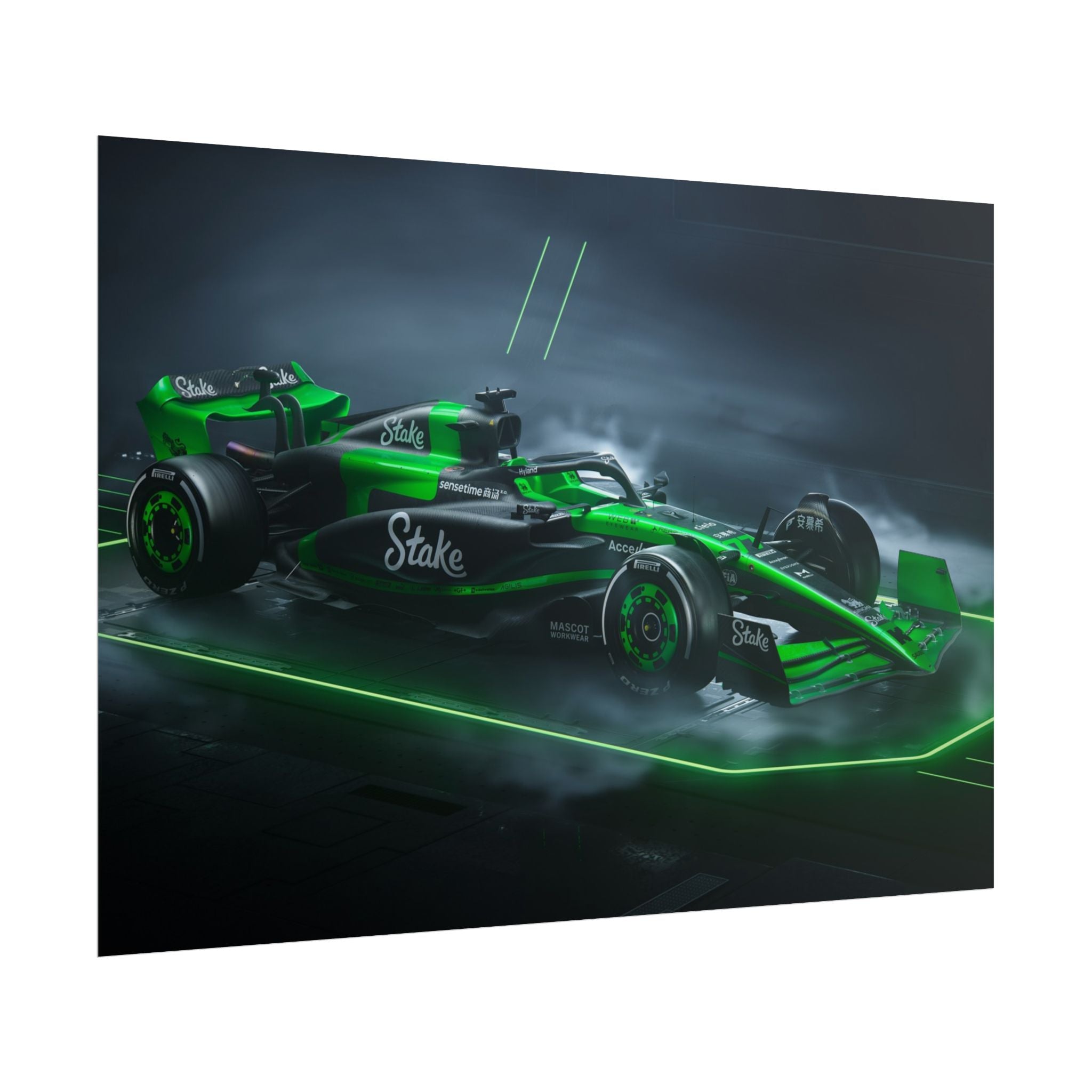 green-formula-1-car-poster-print-formula-one-cars-formula-1-gift-formula-1-poster-formula-1-wall-art-wall-decor-room-decor