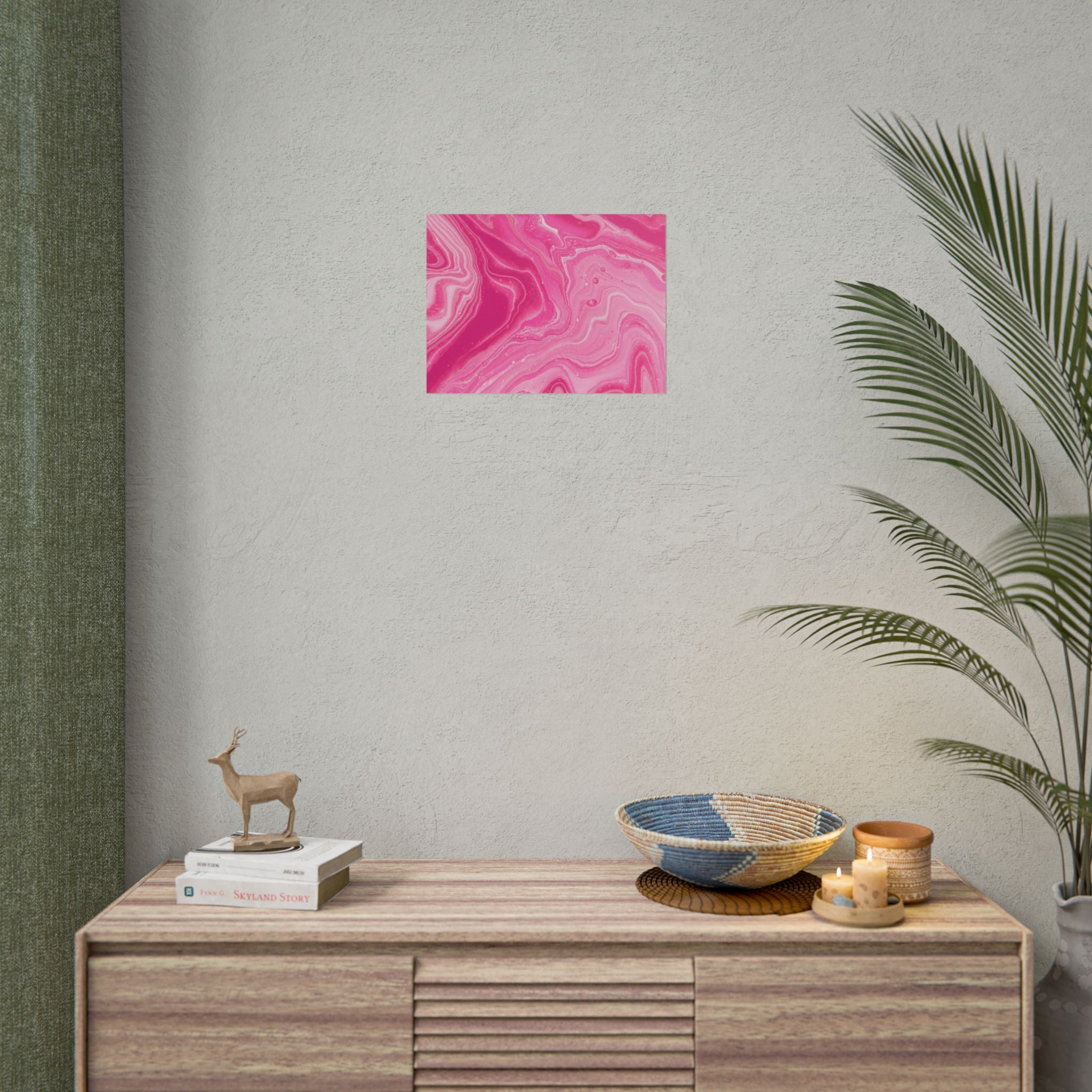 pink-wave-abstract-minimalist-poster-print-pink-decor-pink-poster-wall-art-modern-home-decor-large-wall-art-for-living-room