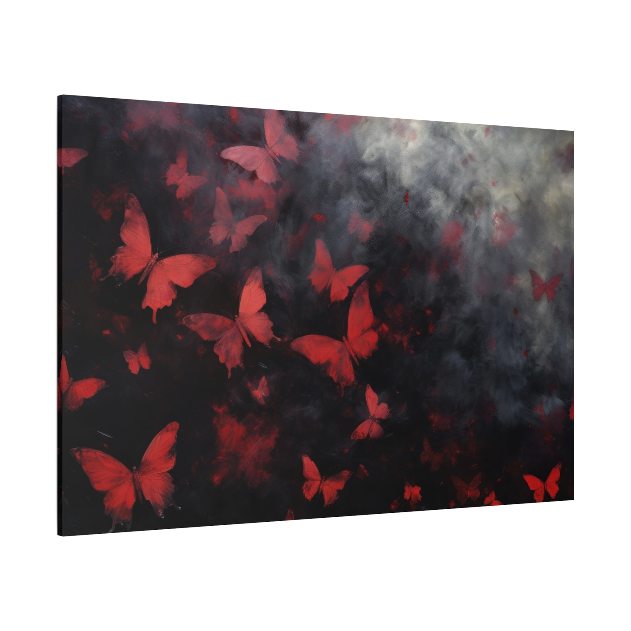 canvas-print-red-butterfly-brush-strokes-elegant-living-room-decor-housewarming-gift-canvas-wall-art-abstract-paintings