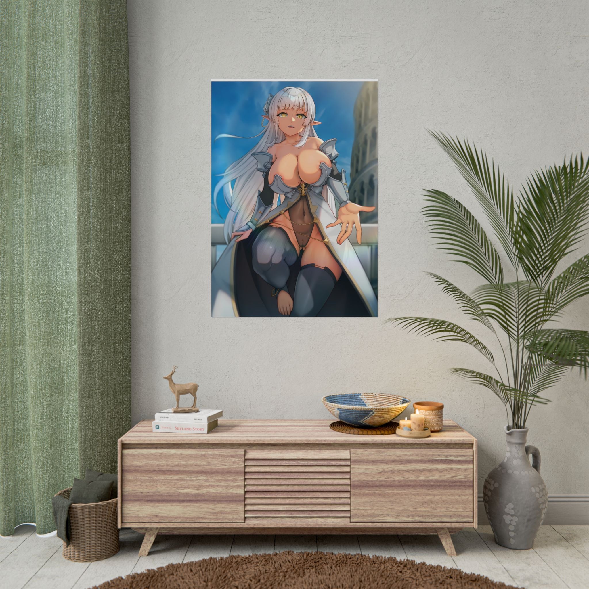 anime-elf-girl-rolled-posters-fantasy-art-print-wall-decor-poster-artwork-bedroom-decoration-gift-for-anime-lovers-anime-post