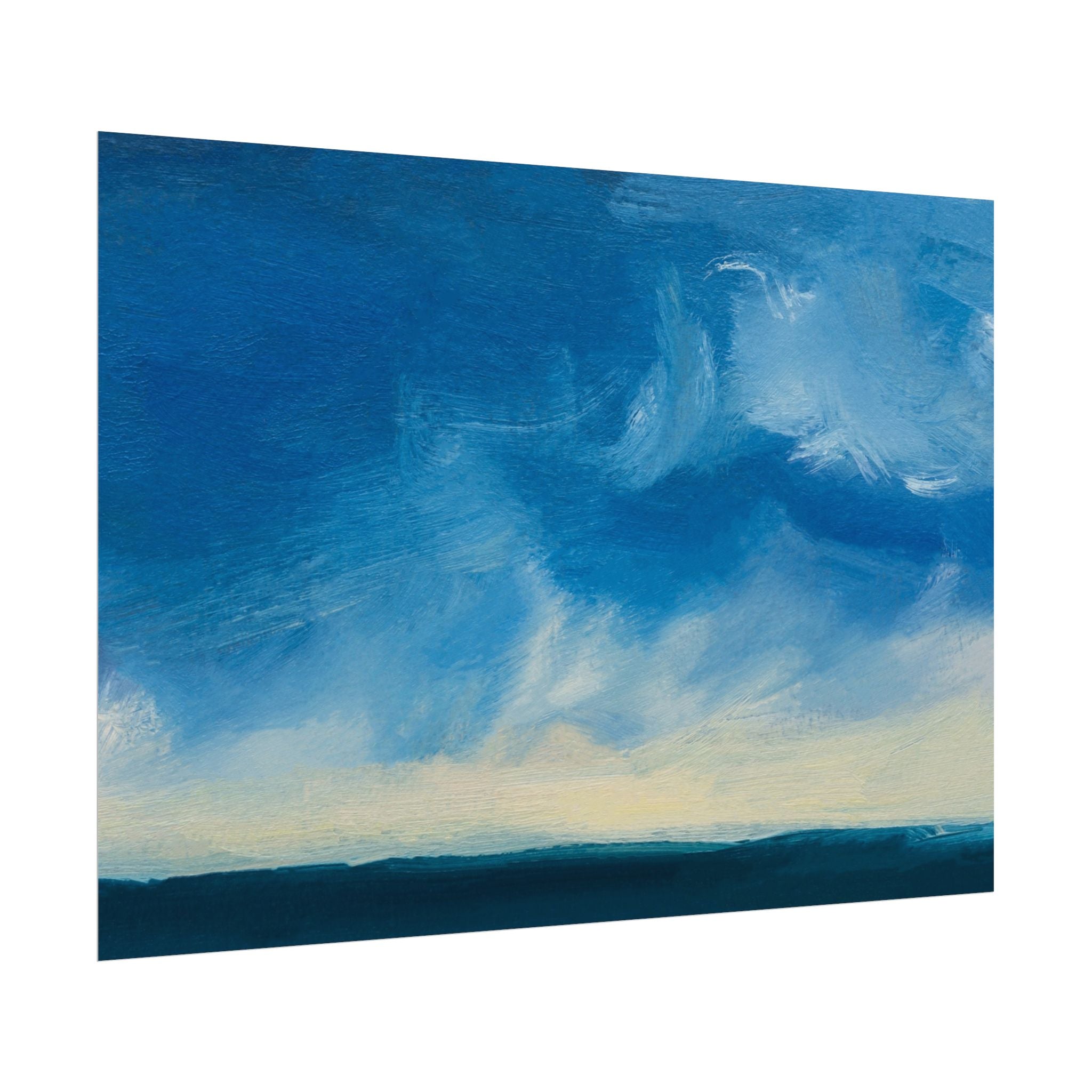 Blue Abstract Poster Print - Ocean and Sky, Home Decor, Office Wall Art, Gift for Art Lovers, Blue Room Decor, Abstract