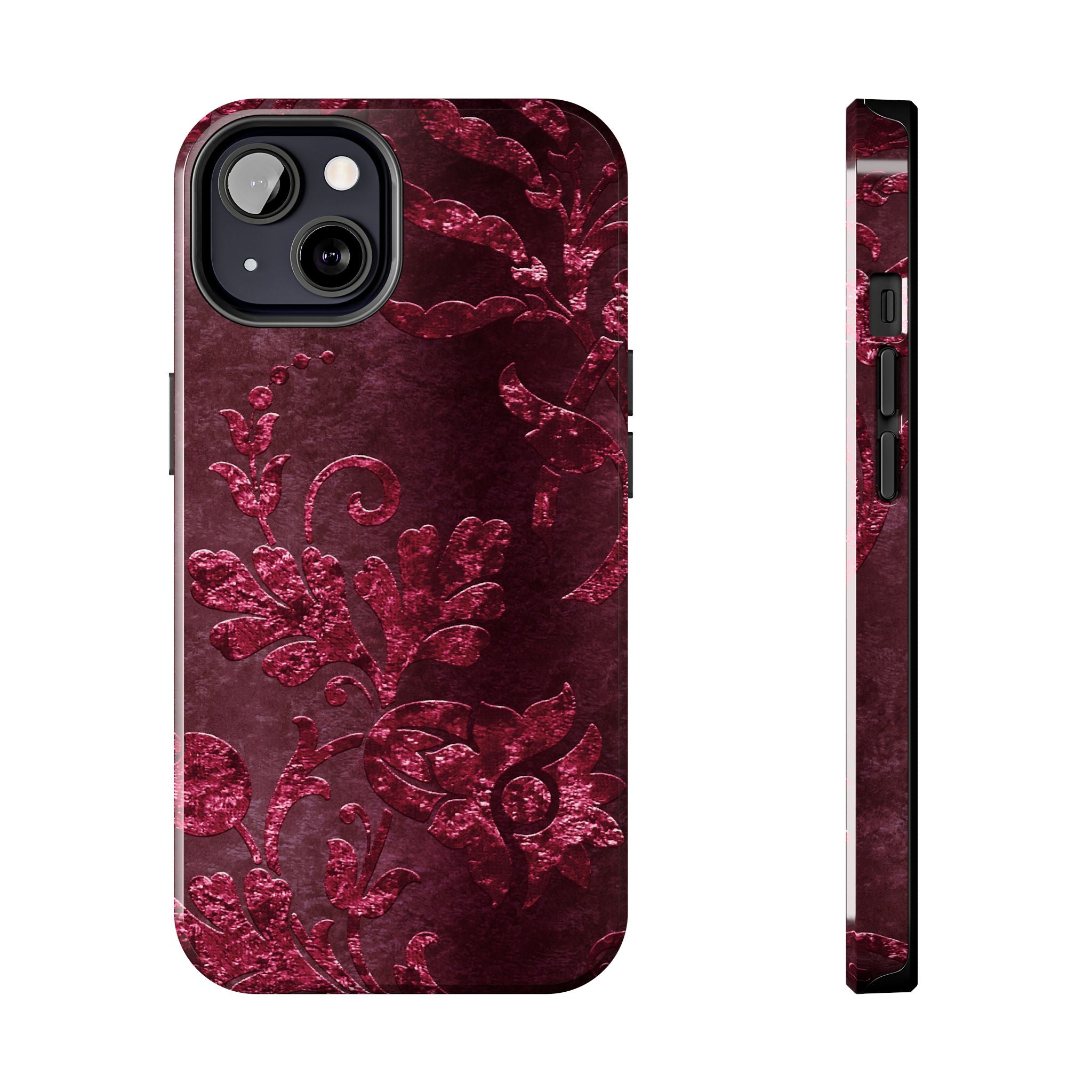 embossed-burgundy-velvet-tough-iphone-case-protective-iphone-cover-heavy-duty-iphone-case-rugged-phone-case-durable-smartphon