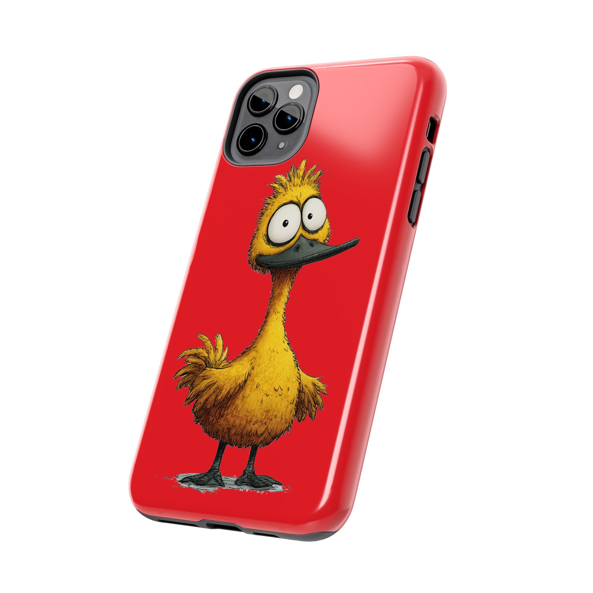 Quirky Funny Duck iPhone Tough Case - Kawaii Animal Phone Cover - Protective Phone Cover - Yellow iPhone Case