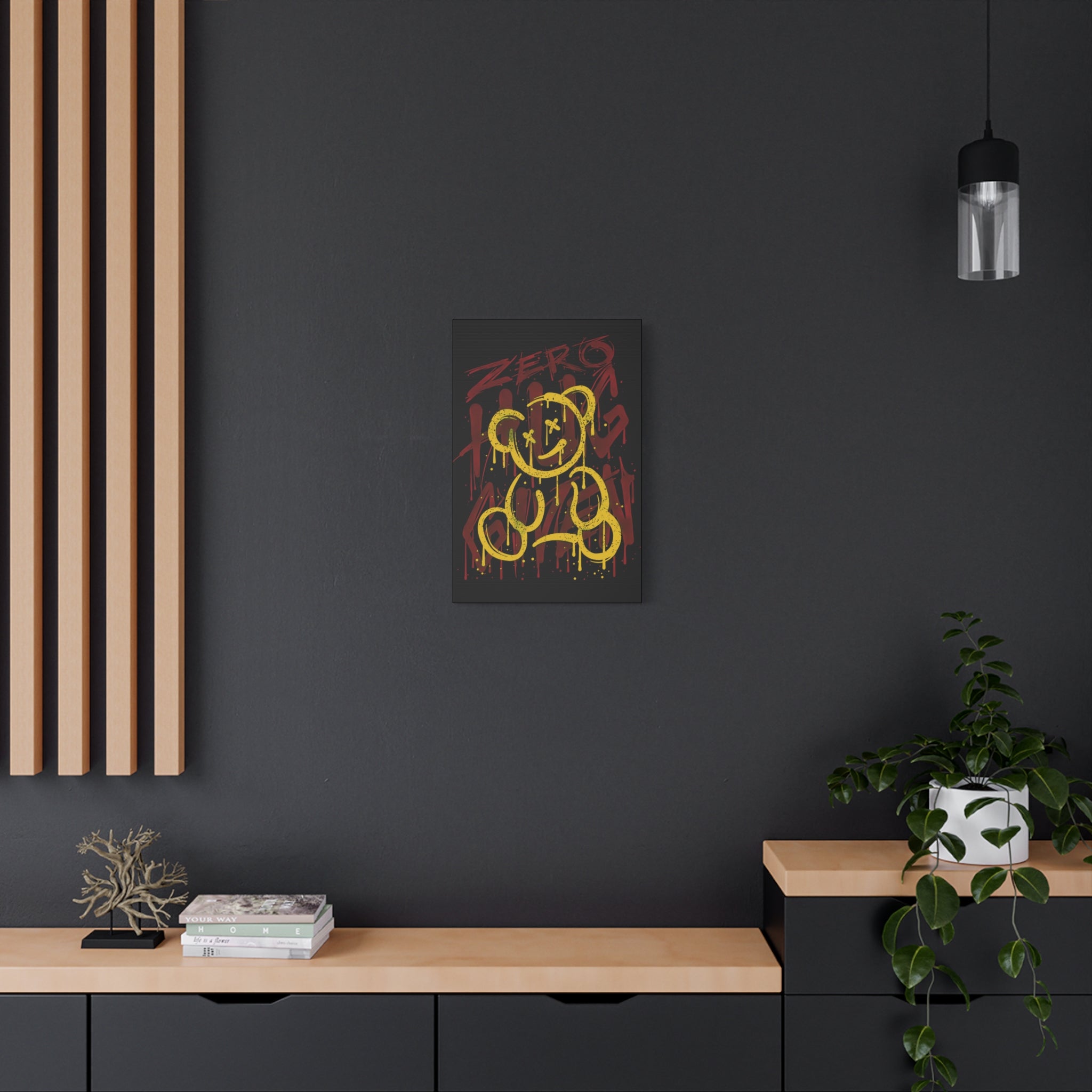 canvas-art-zero-hug-given-teddy-bear-print-graffiti-wall-art-fun-wall-art-moody-wall-art-canvas-print-canvas-wall-decor