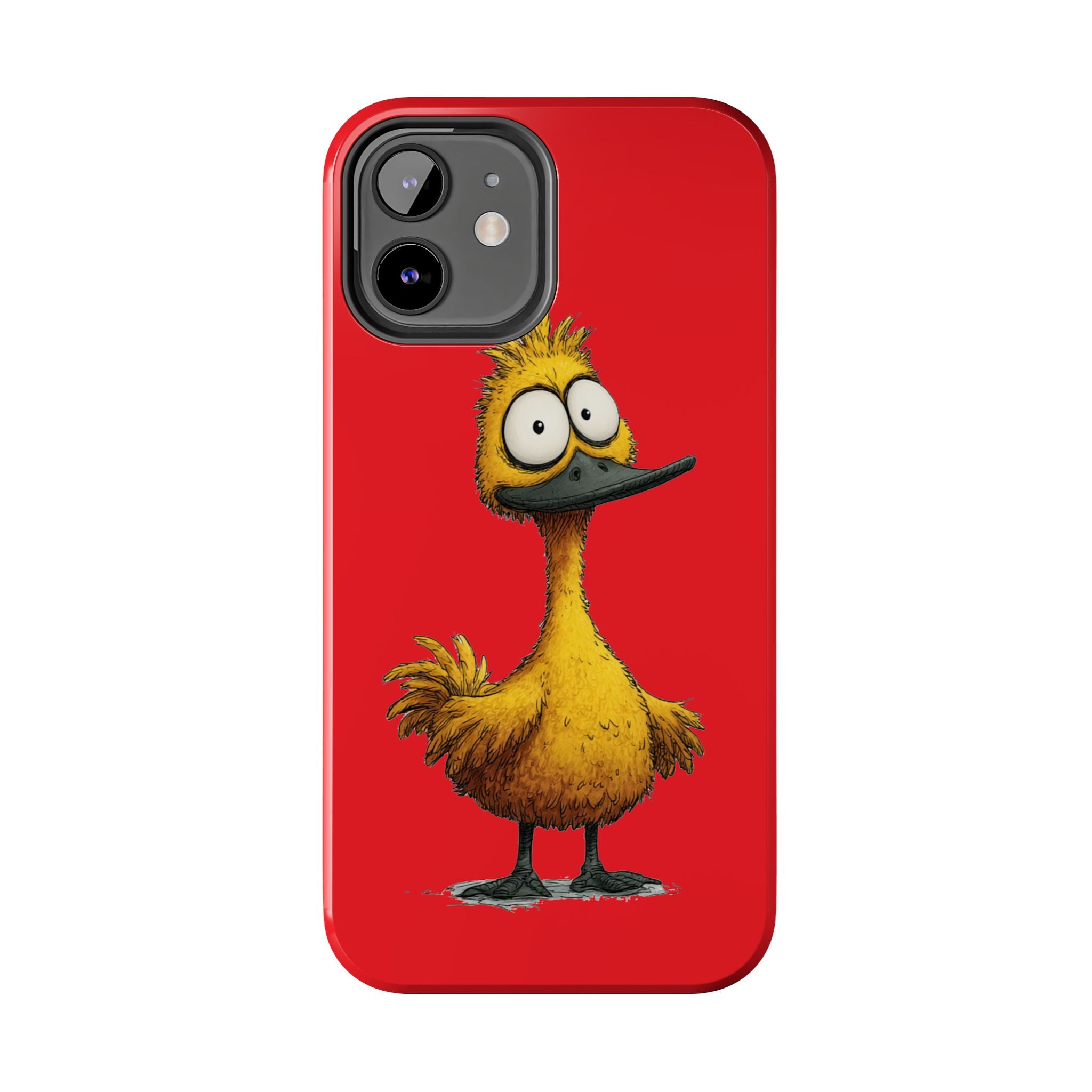 Quirky Funny Duck iPhone Tough Case - Kawaii Animal Phone Cover - Protective Phone Cover - Yellow iPhone Case