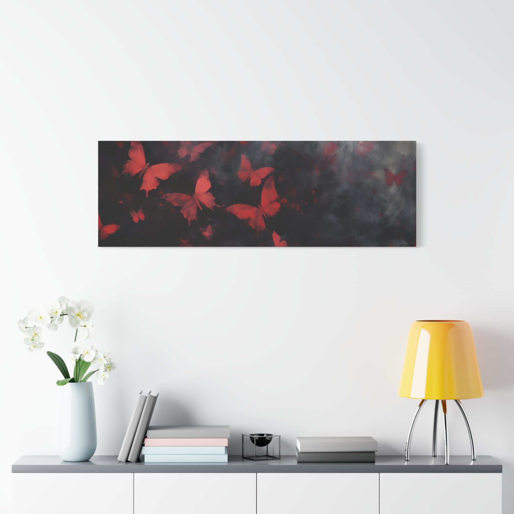 canvas-print-red-butterfly-brush-strokes-elegant-living-room-decor-housewarming-gift-canvas-wall-art-abstract-paintings