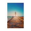 lighthouse-on-rock-poster-print-coastal-wall-art-nautical-decor-beach-house-decoration-seaside-wall-sunset-wall-decor