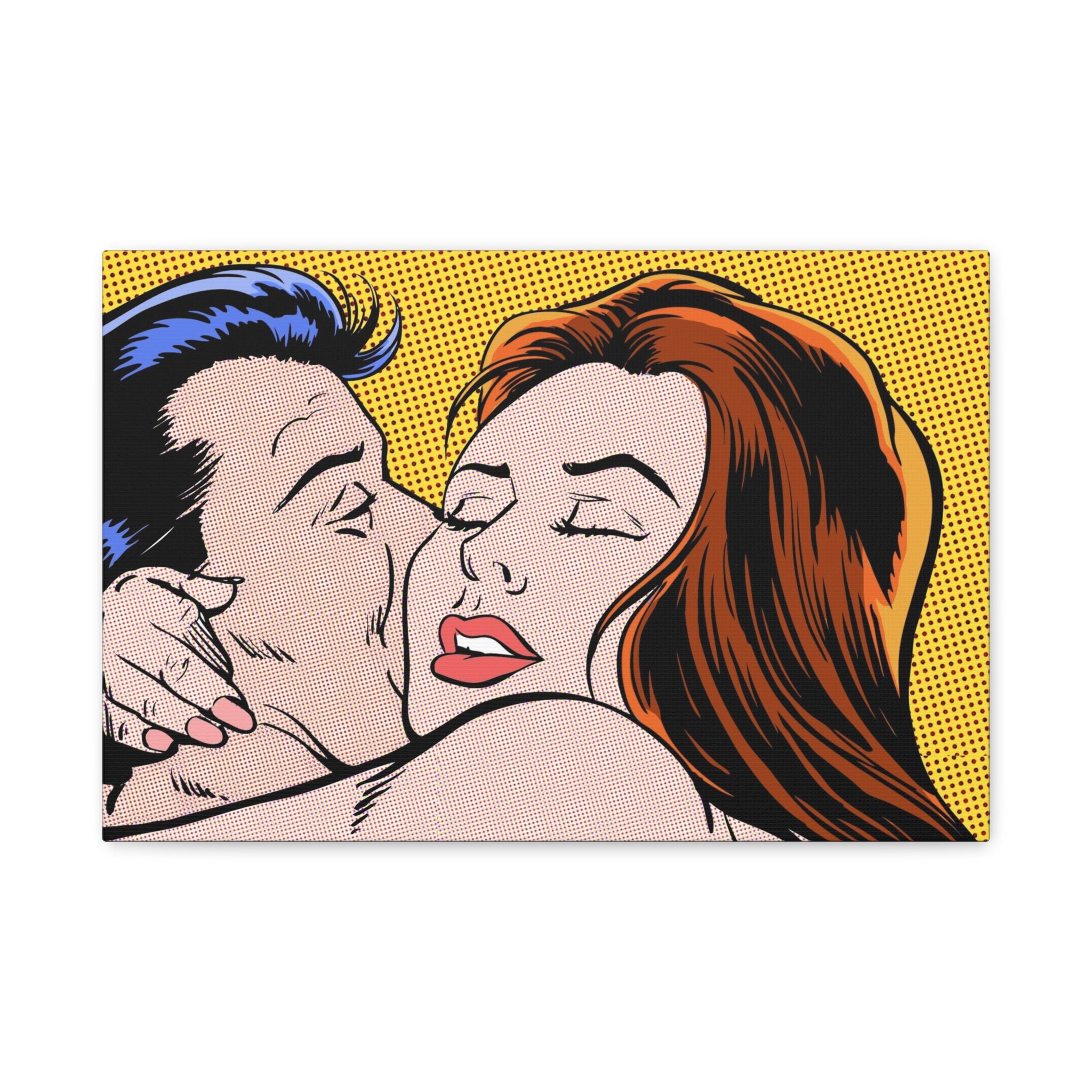 pop-art-canvas-print-retro-wall-art-stretched-matte-canvas-kiss-love-home-decor-wall-decor-poster-decorative-art-gift