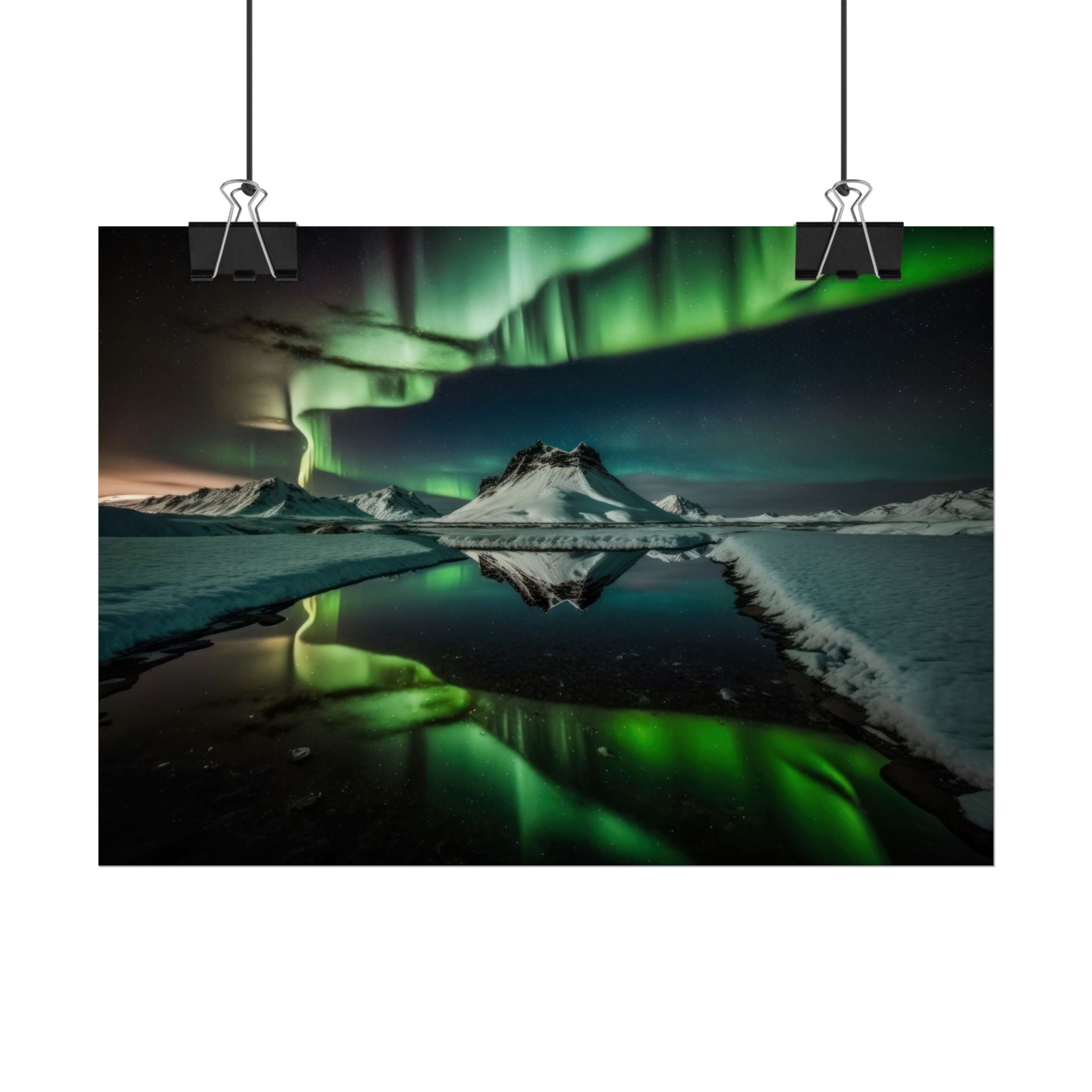 Aurora Borealis Poster Wall Art Print, Scenery Northern Lights,  Home Decor, Starry Night Photography, Housewarming Gifts