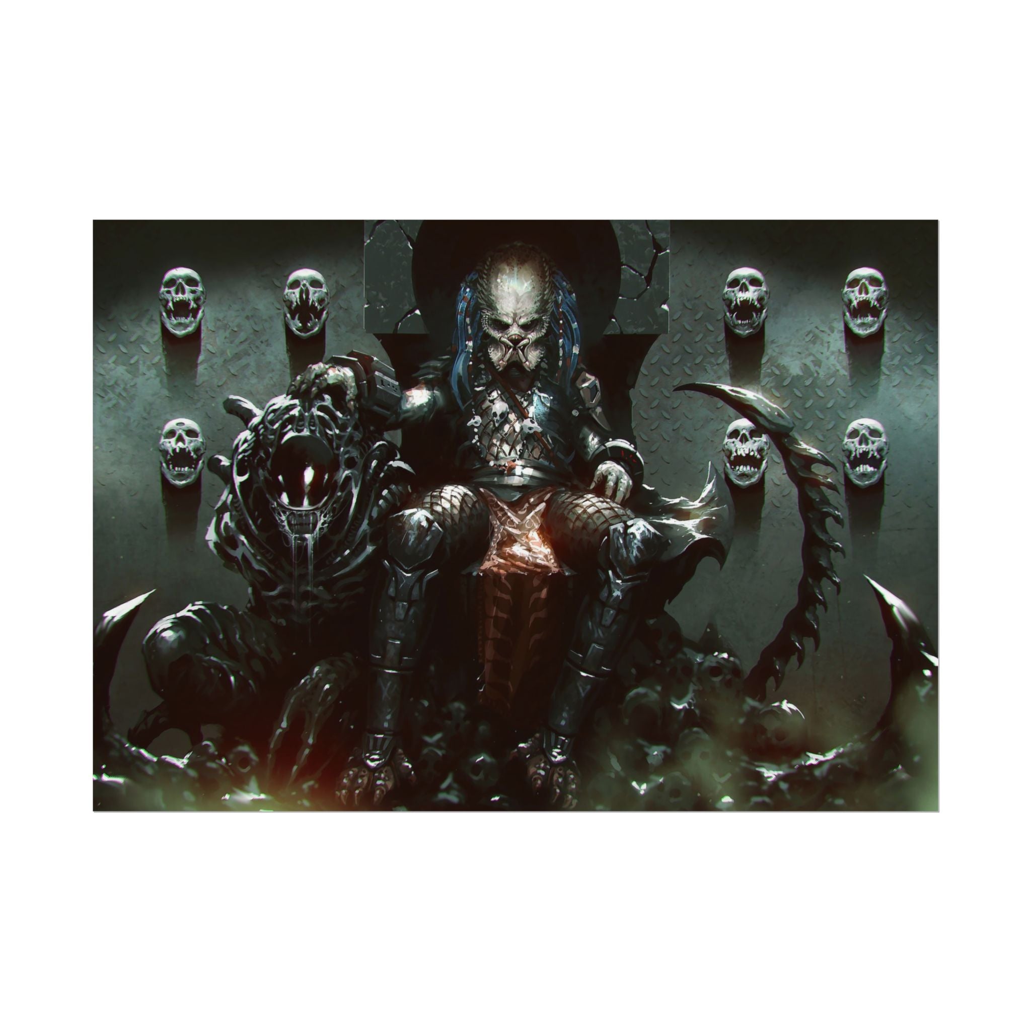 predator-alien-poster-art-xenomorph-movie-poster-print-alien-wall-art-sci-fi-home-decor-geek-wall-decor