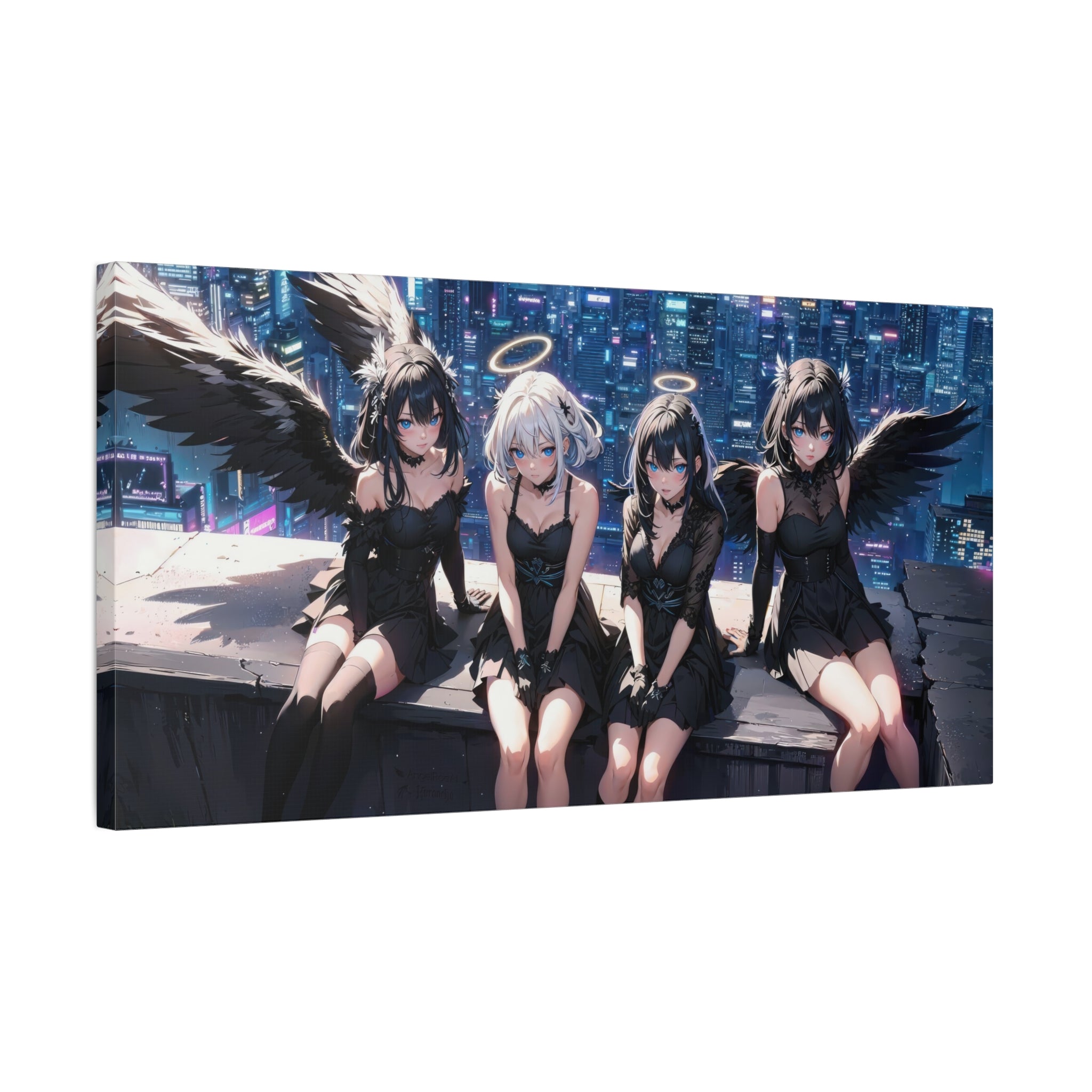 canvas-print-anime-angels-anime-lover-canvas-wall-art-matte-stretched-wall-art-beautiful-anime-girls-decor-anime-print-anime-