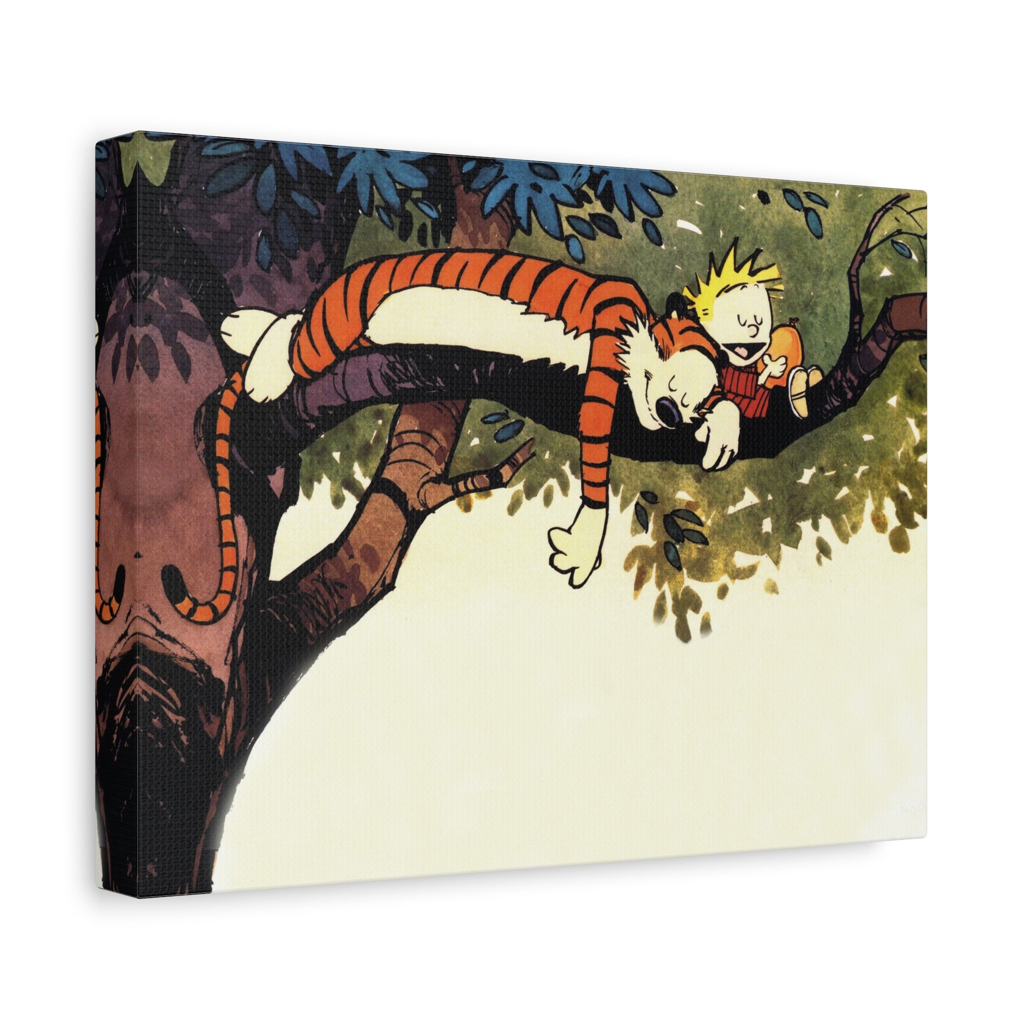 Calvin and Hobbes Canvas Wall Art - Nostalgic Comic Book Poster for Kids Room & Nursery Room Decor - Adventure Theme Print
