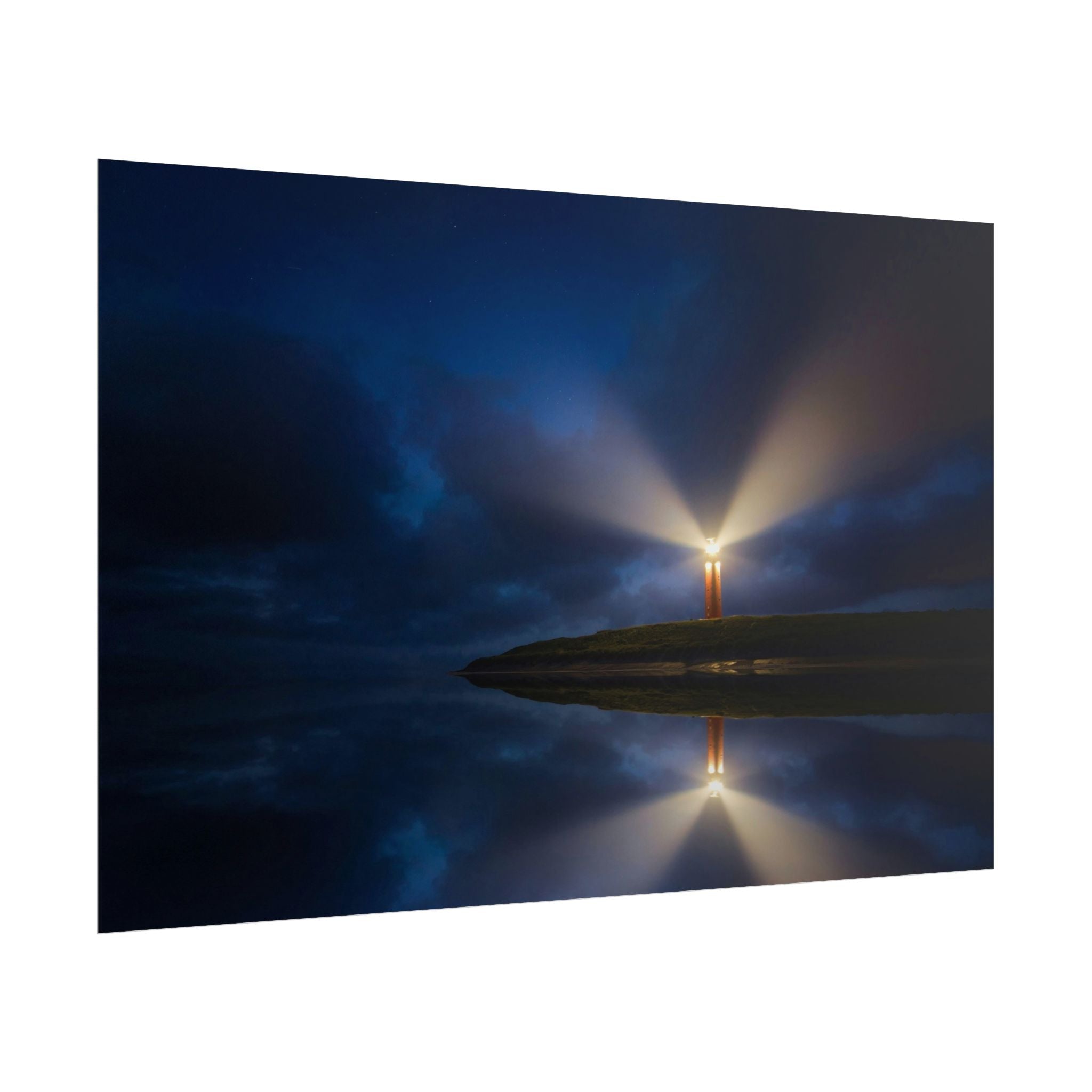 lighthouse-on-rock-poster-wall-art-coastal-wall-decor-nautical-decor-beach-house-decoration-seaside-wall