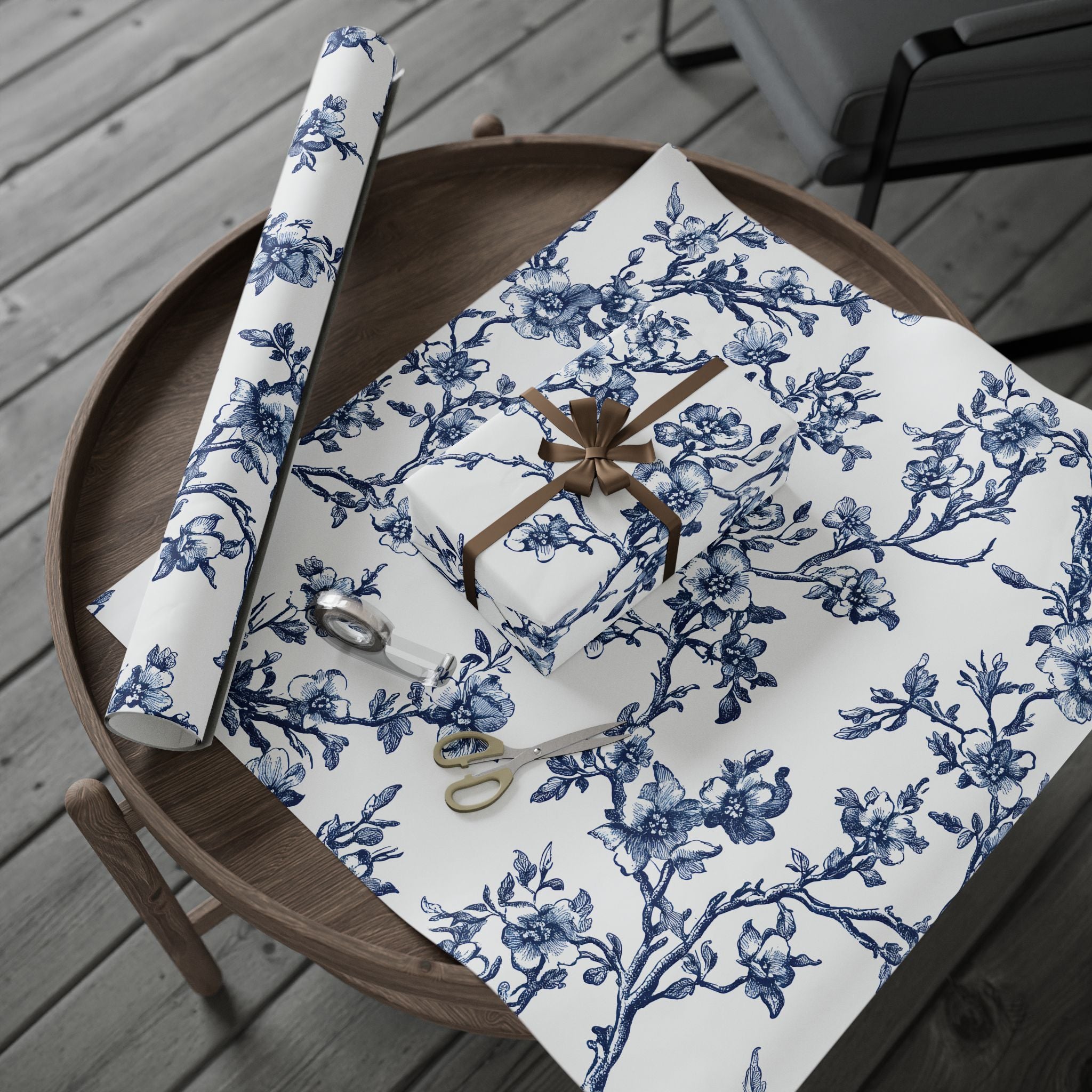 wrapping-papers-blue-french-toile-floral-elegant-gift-wrap-holiday-gift-wrap-birthday-wrapping-paper-wedding-gift-wrap-christ