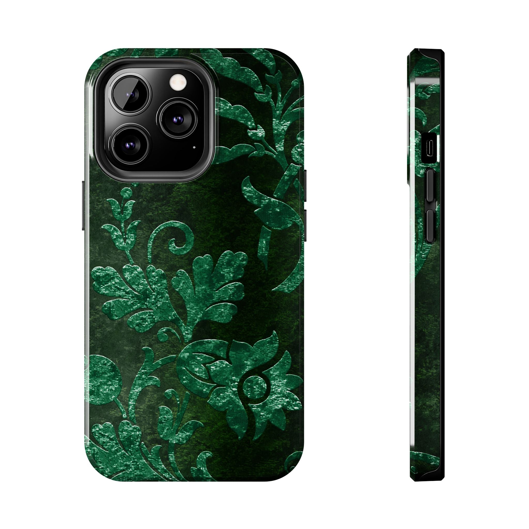 embossed-emerald-velvet-tough-phone-case-protective-iphone-cover-heavy-duty-phone-case-rugged-phone-case-durable-smartphone-c