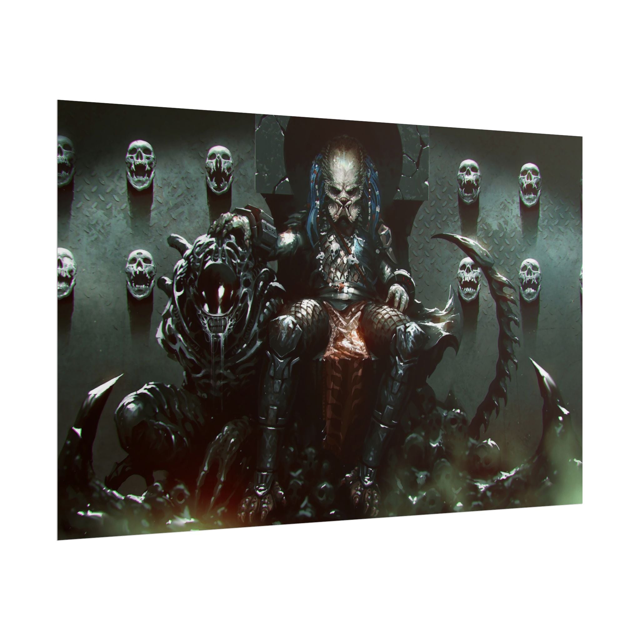 predator-alien-poster-art-xenomorph-movie-poster-print-alien-wall-art-sci-fi-home-decor-geek-wall-decor