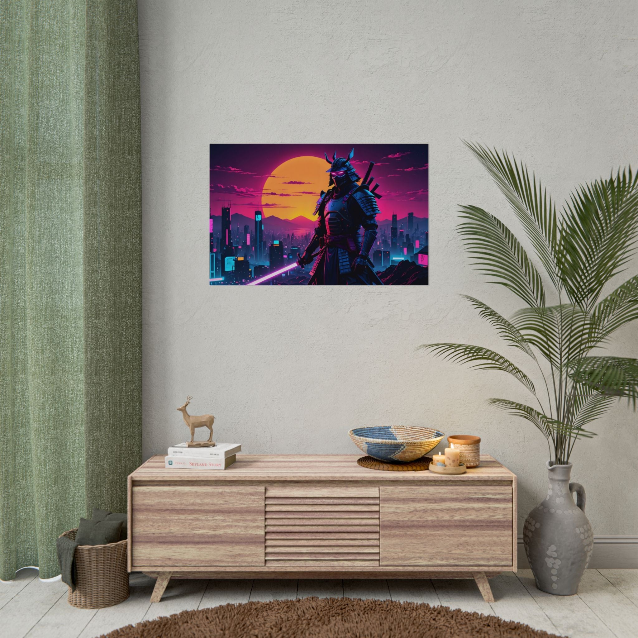samurai-retrowave-poster-print-synthawave-wall-art-poster-gift-for-anime-fans-home-decor-japanese-art-retro-aesthetic-lightsa