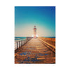 lighthouse-on-rock-poster-print-coastal-wall-art-nautical-decor-beach-house-decoration-seaside-wall-sunset-wall-decor