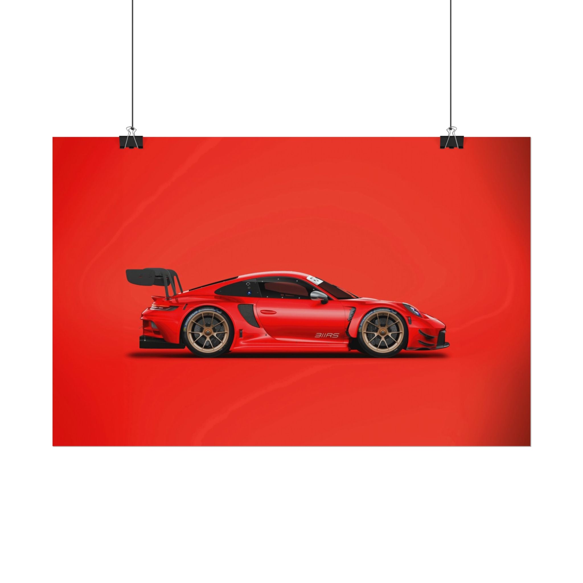poster-print-wall-art-porsche-911-red-gt3r-red-supercar-poster-porsche-decor-rolled-poster-wall-art-hypercars-wall-decor