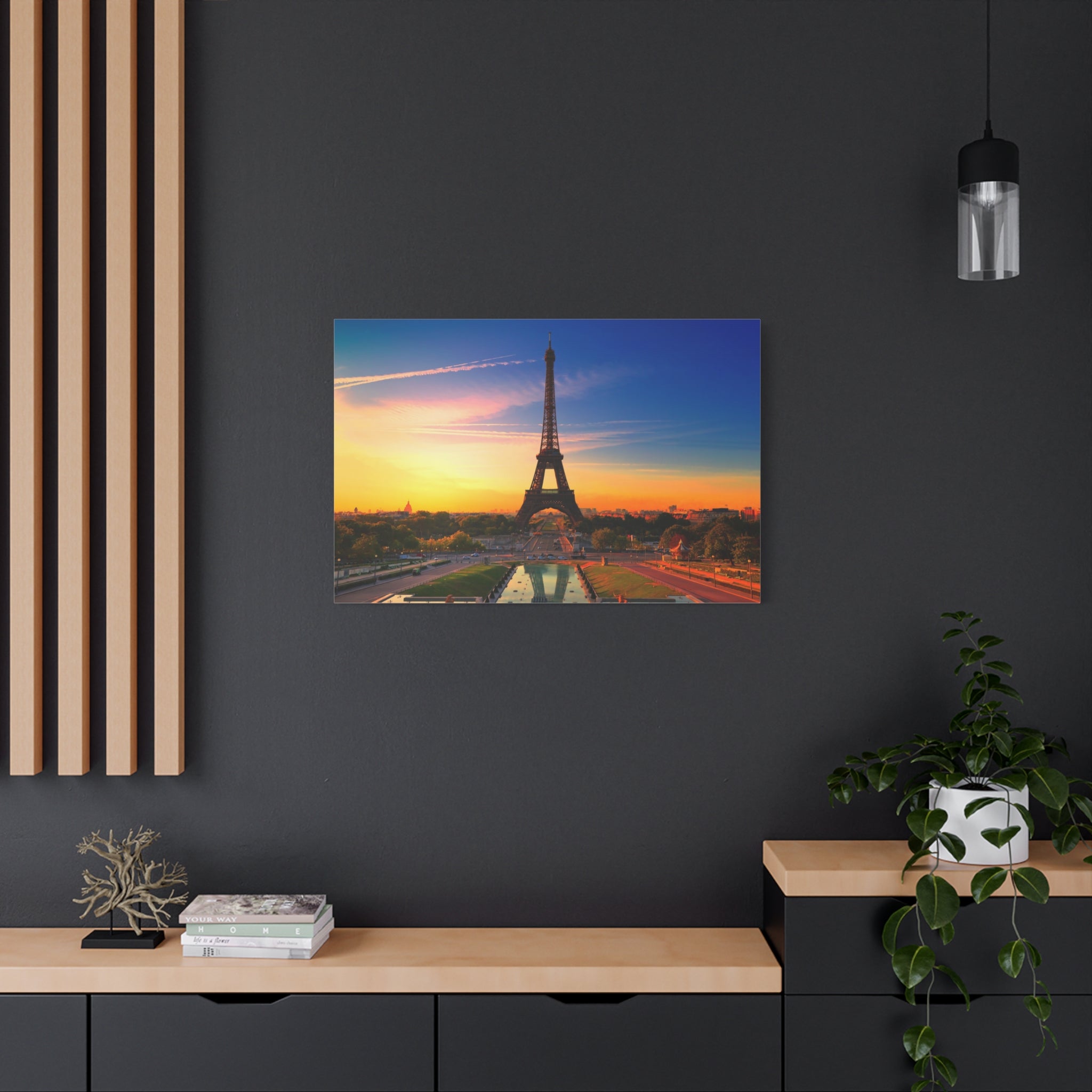 canvas-wall-art-paris-sunset-france-matte-stretched-print-beautiful-landscape-home-decor-room-decor-wall-hanging-office-art