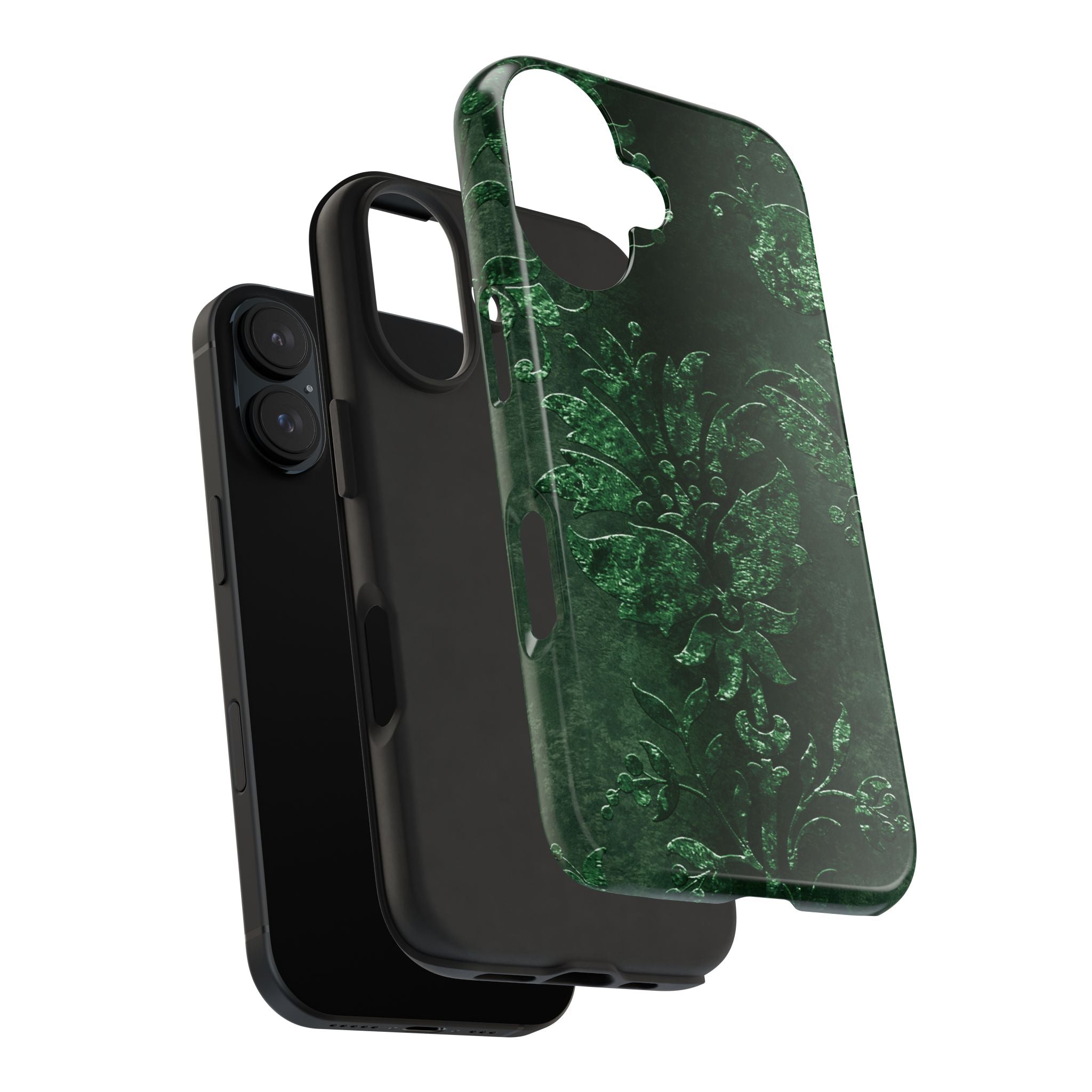 embossed-emerald-velvet-tough-iphone-case-protective-iphone-cover-heavy-duty-iphone-case-rugged-phone-case-durable-smartphone