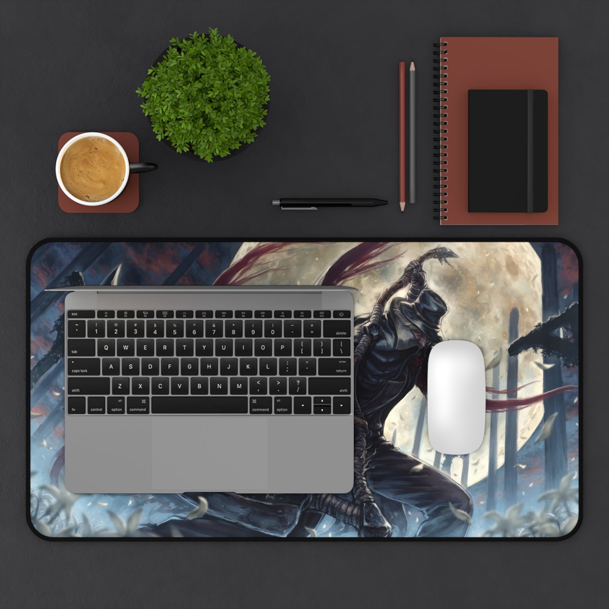 bloodborne-gehrman-the-first-hunter-mouse-pad-scenery-castle-desk-pad-large-gaming-desk-mat-fantasy-